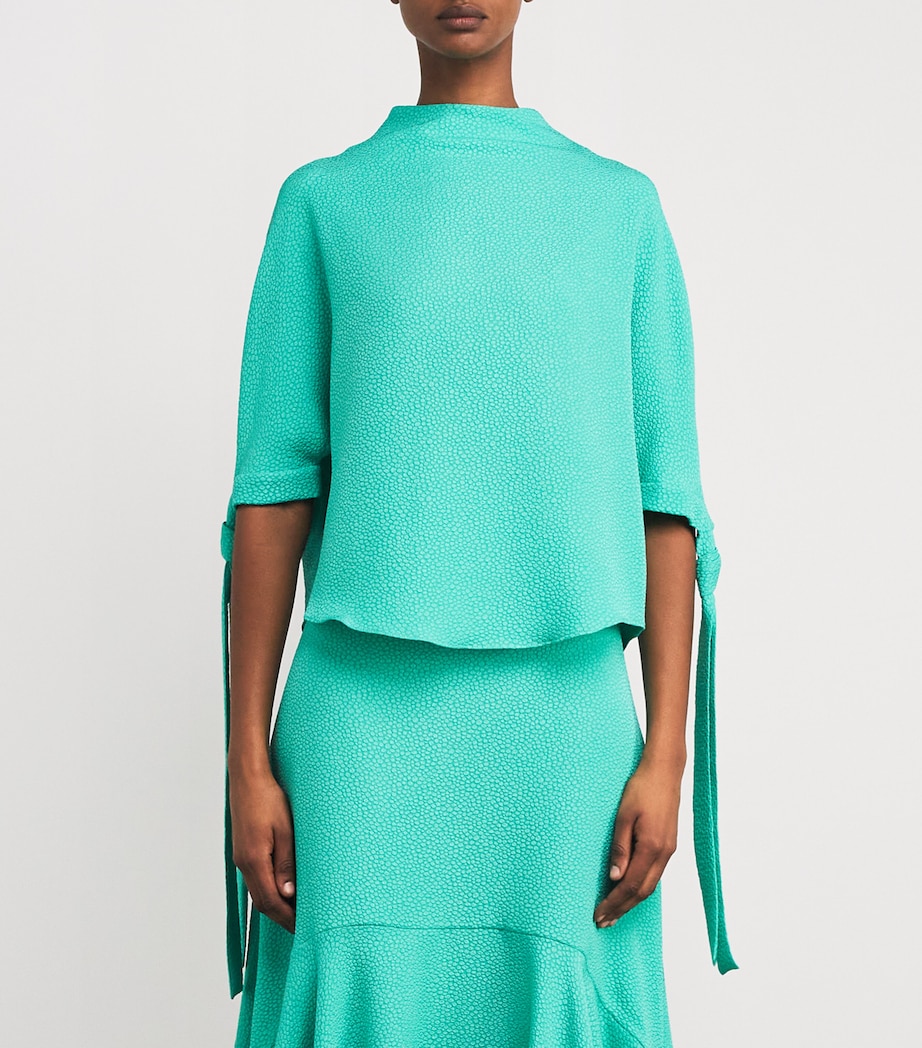 Edeline Lee Womens Tie-Detail Padernal Top Grn Image 3