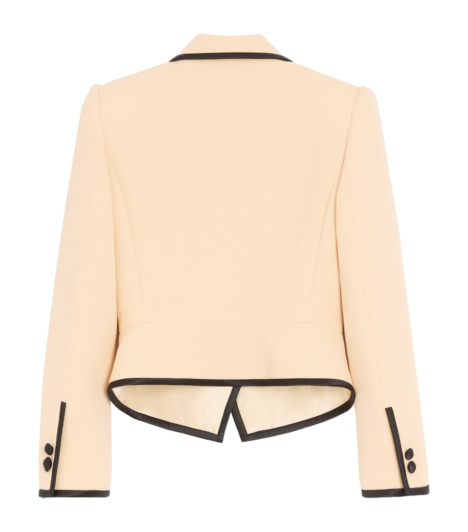 Valentino Womens Virgin Wool Bow-Tie Jacket Image 2