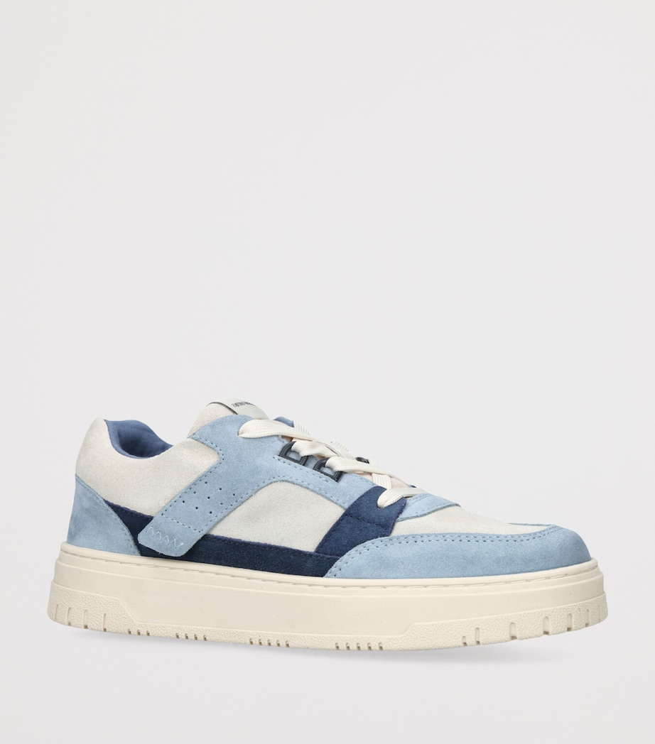 Giorgio Armani Suede City Sneakers Blue Other Image 3
