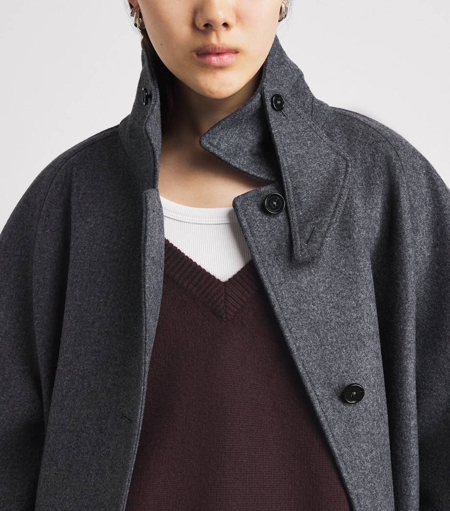 FRAME Womens Cashmere V-Neck Sweater Currant Image 3