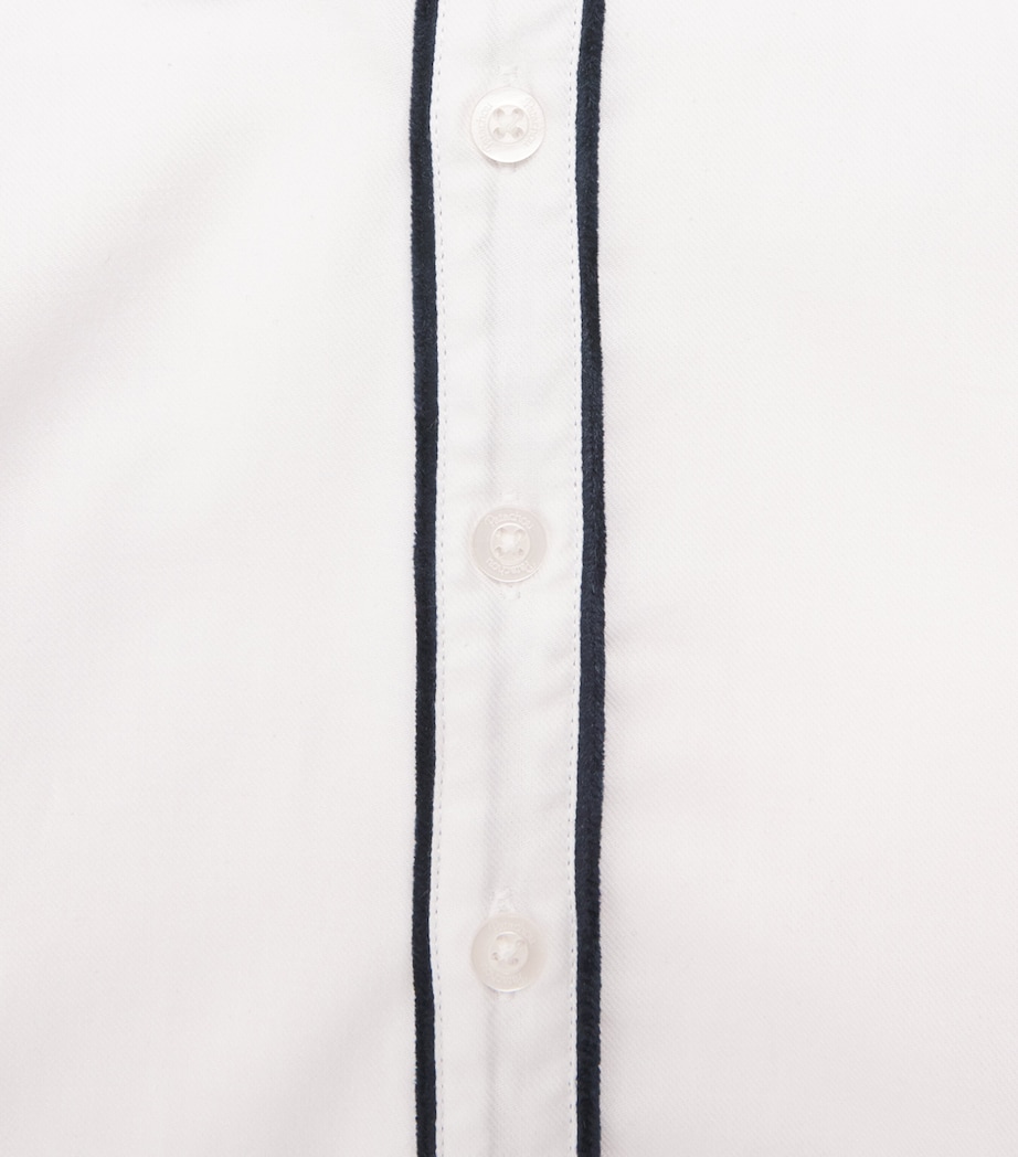 Patachou Cotton Piped-Trim Shirt (6-24 Months) Marine Image 3