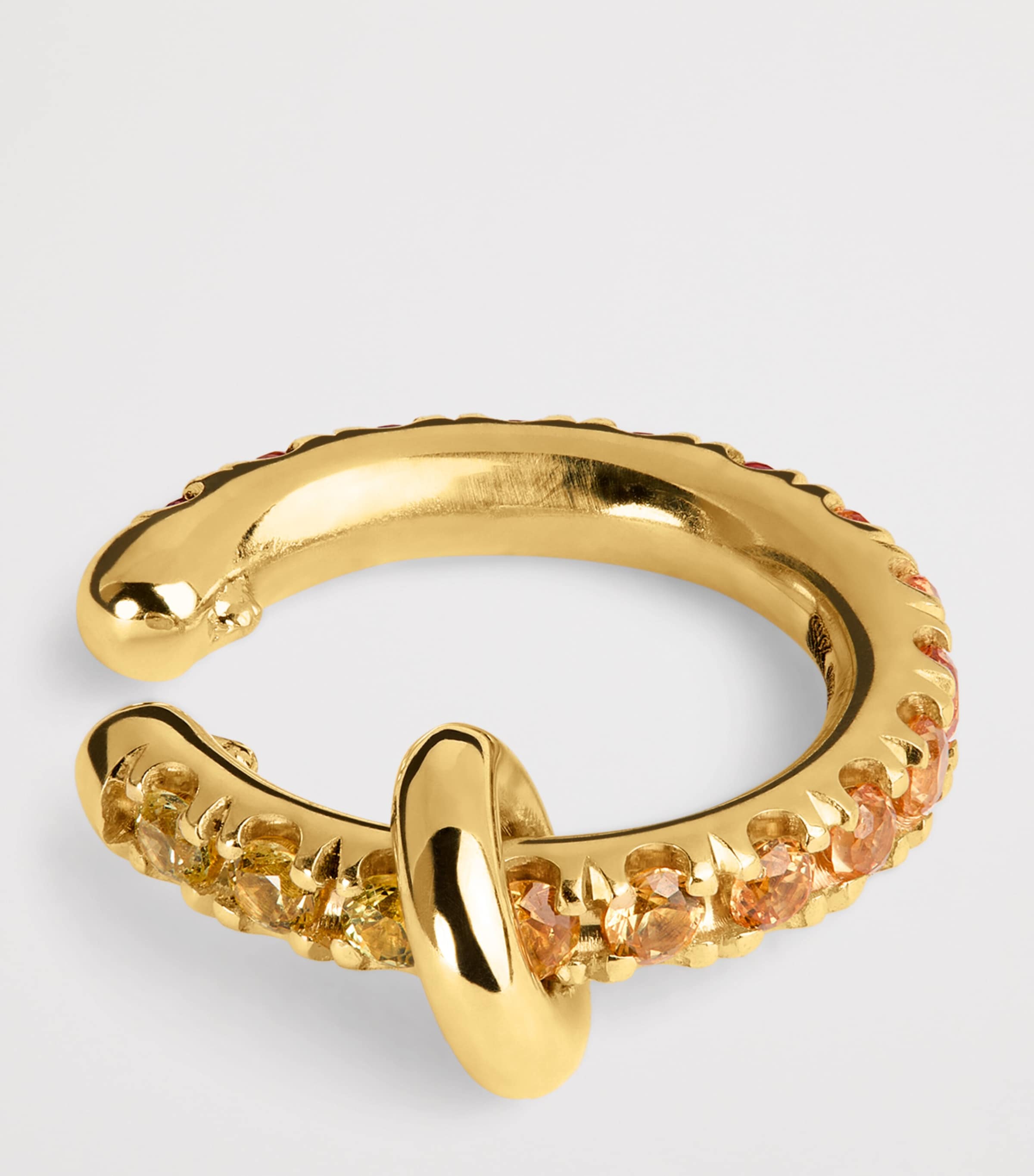 Yellow Gold and Sapphire Elara Single Ear Cuff YELLOW GOLD Image 4