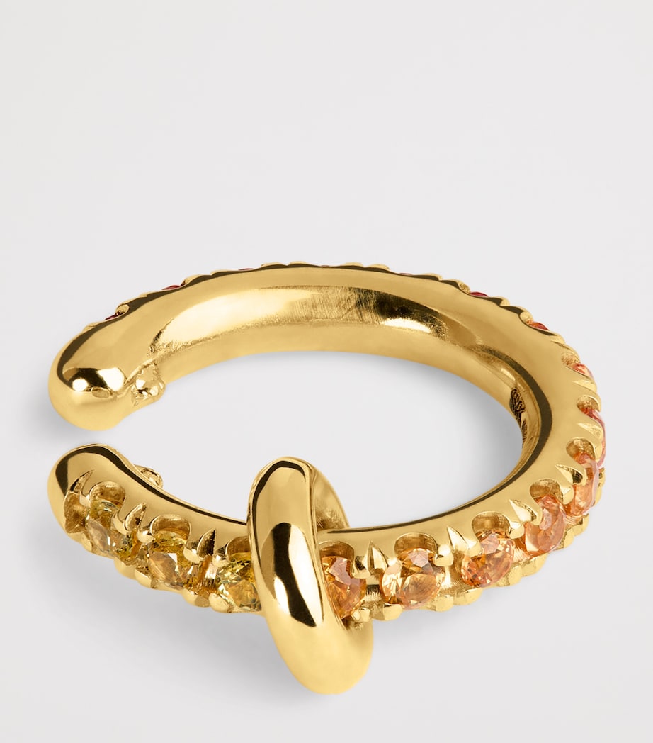 Yellow Gold and Sapphire Elara Single Ear Cuff YELLOW GOLD Image 4