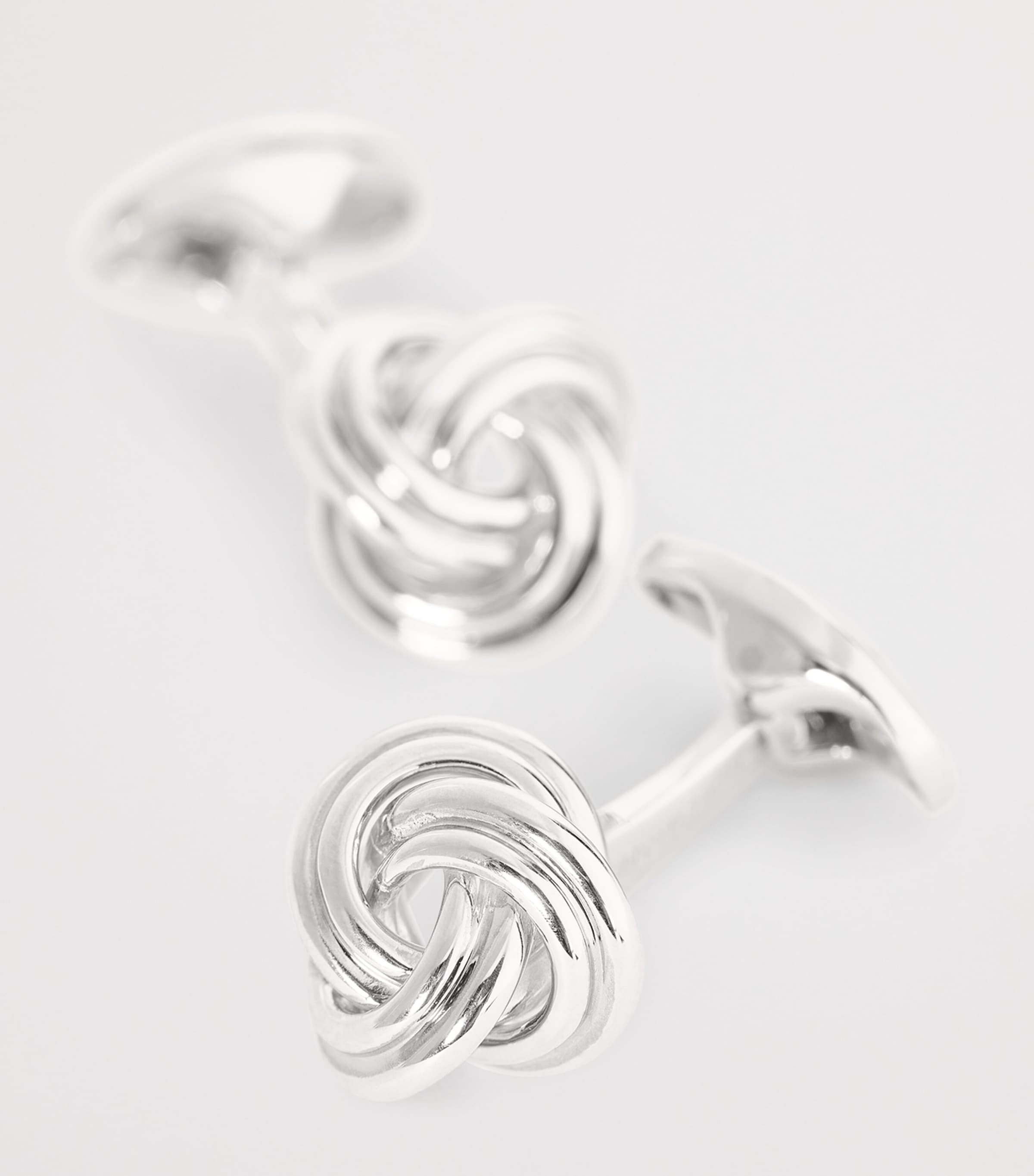 Sterling Silver Knot Cufflinks SILVER Image 6