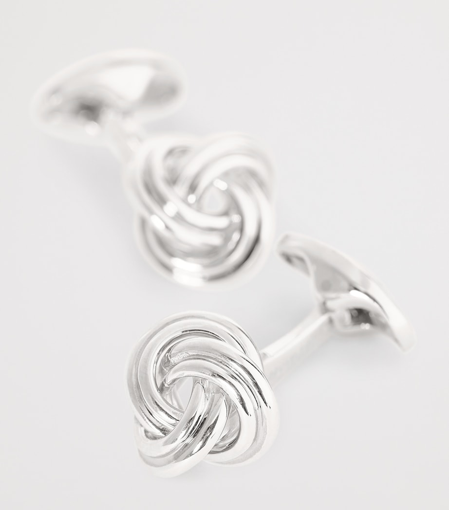 Sterling Silver Knot Cufflinks SILVER Image 6