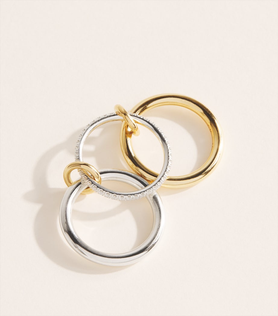 Spinelli Kilcollin Yellow Gold, Sterling Silver and Diamond Libra Ring Sterling Silver Image 4