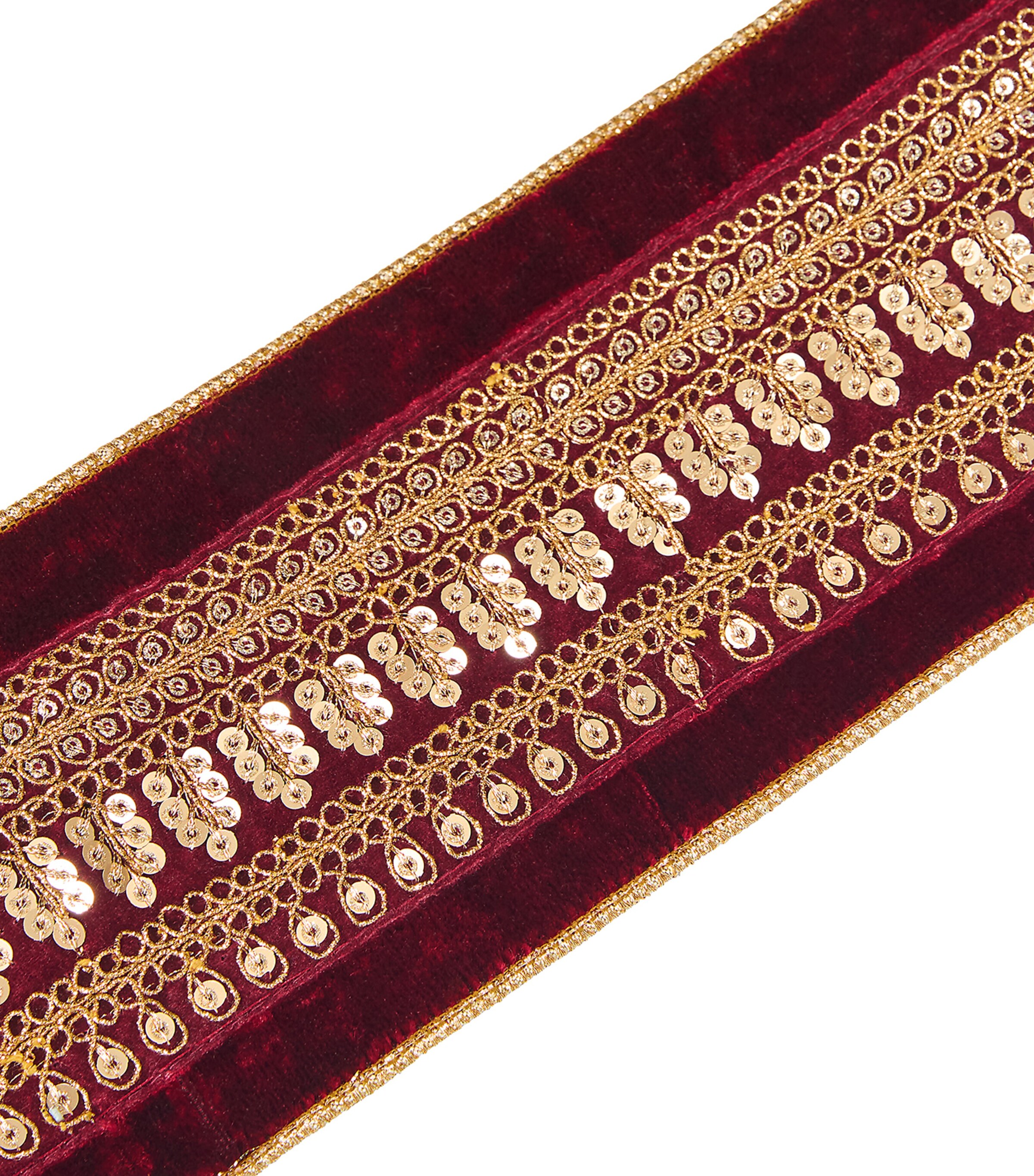 Harrods Velvet Sequin Grapevine Trim Ribbon | Harrods US