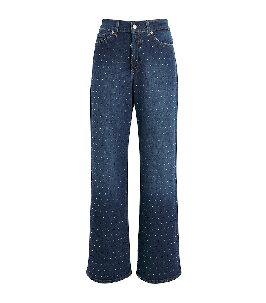 7 For All Mankind Womens Lotta Wide-Leg Jeans Radar Image 1