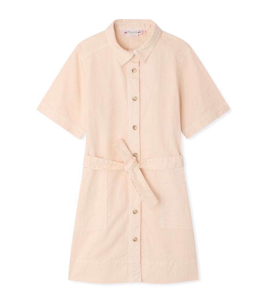 Bonpoint Lauriane Denim Dress (10-14 Years) Rose Poudre Image 1