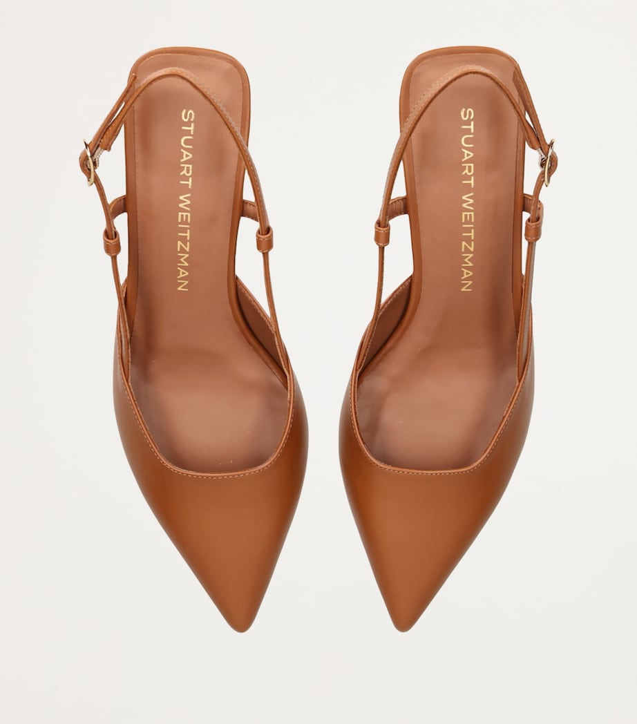 Leather Vinnie Slingback Pumps 50 TAN Image 4