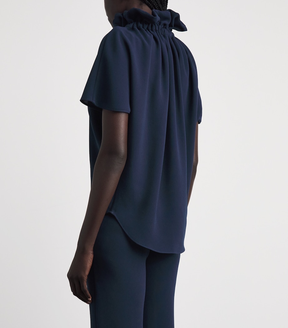 Edeline Lee Womens Ruff Blouse Nav/navy Image 5