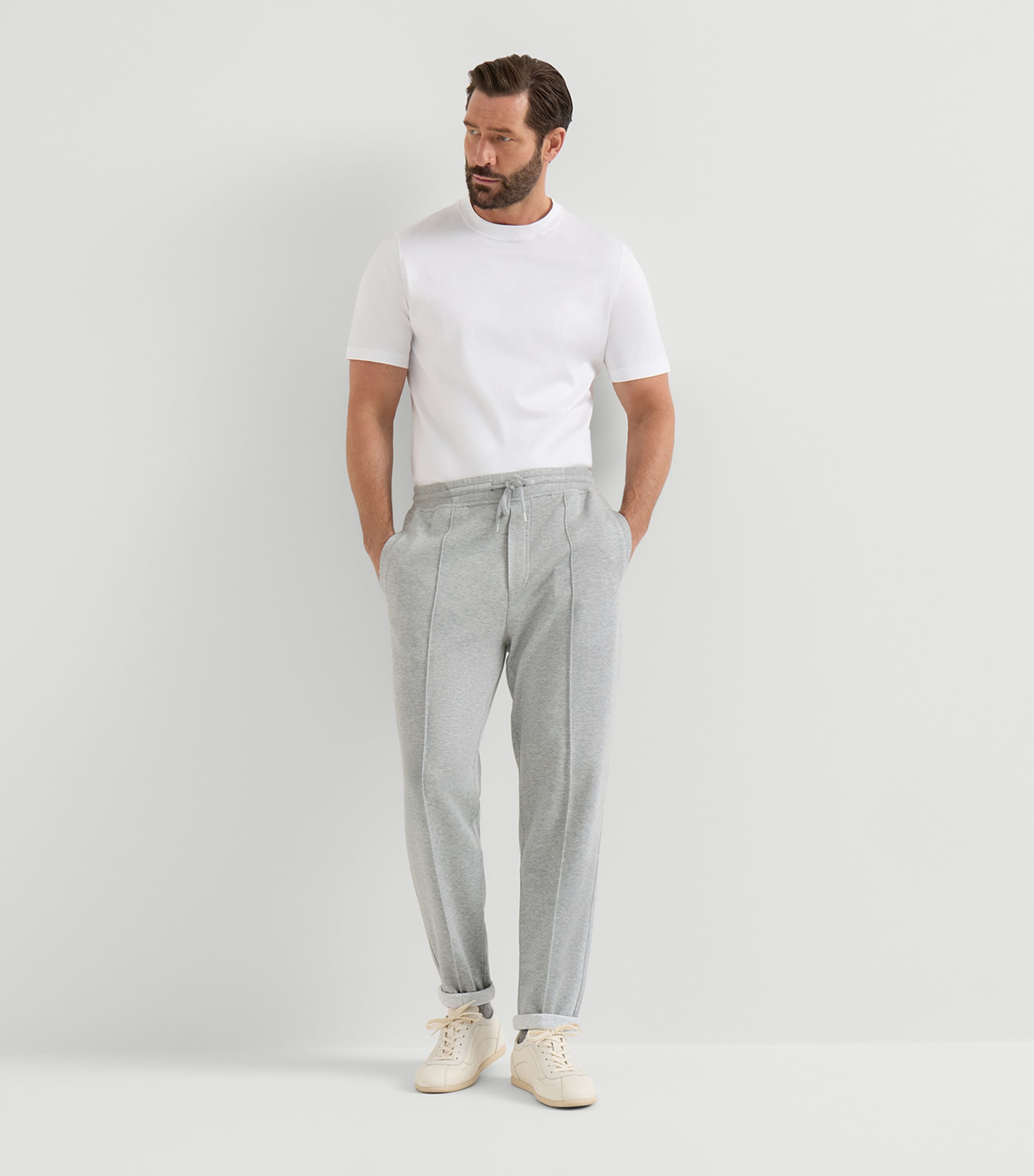 Brunello Cucinelli Mens French Terry Drawstring Sweatpants Image 3