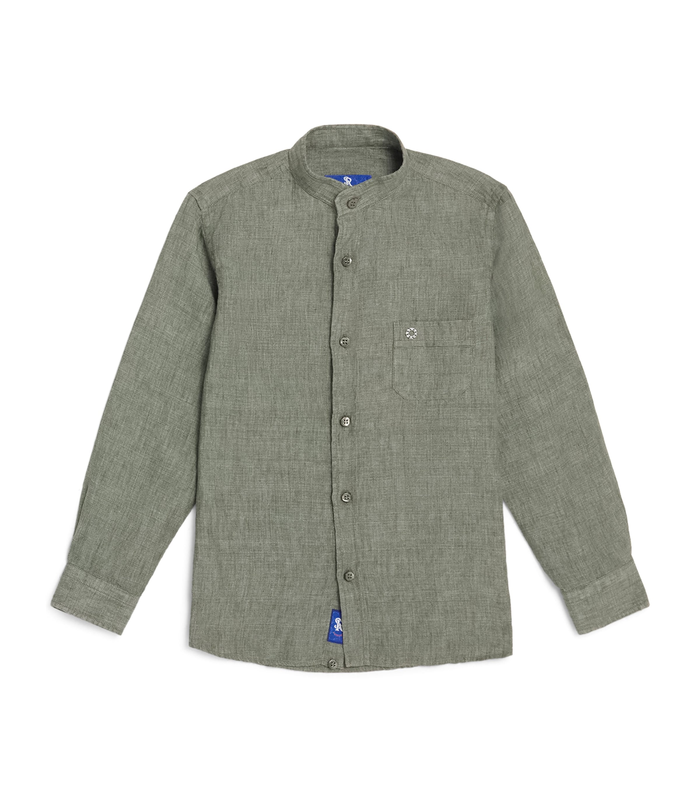 Stefano Ricci Kids Linen Shirt (6-16 Years) C. Green Image 1