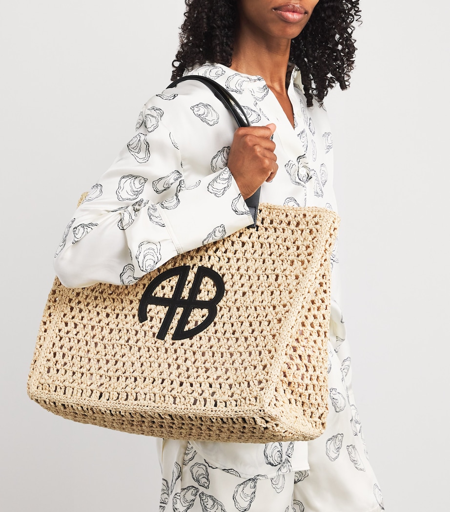 Large Raffia Rio Tote Bag SAND Image 2