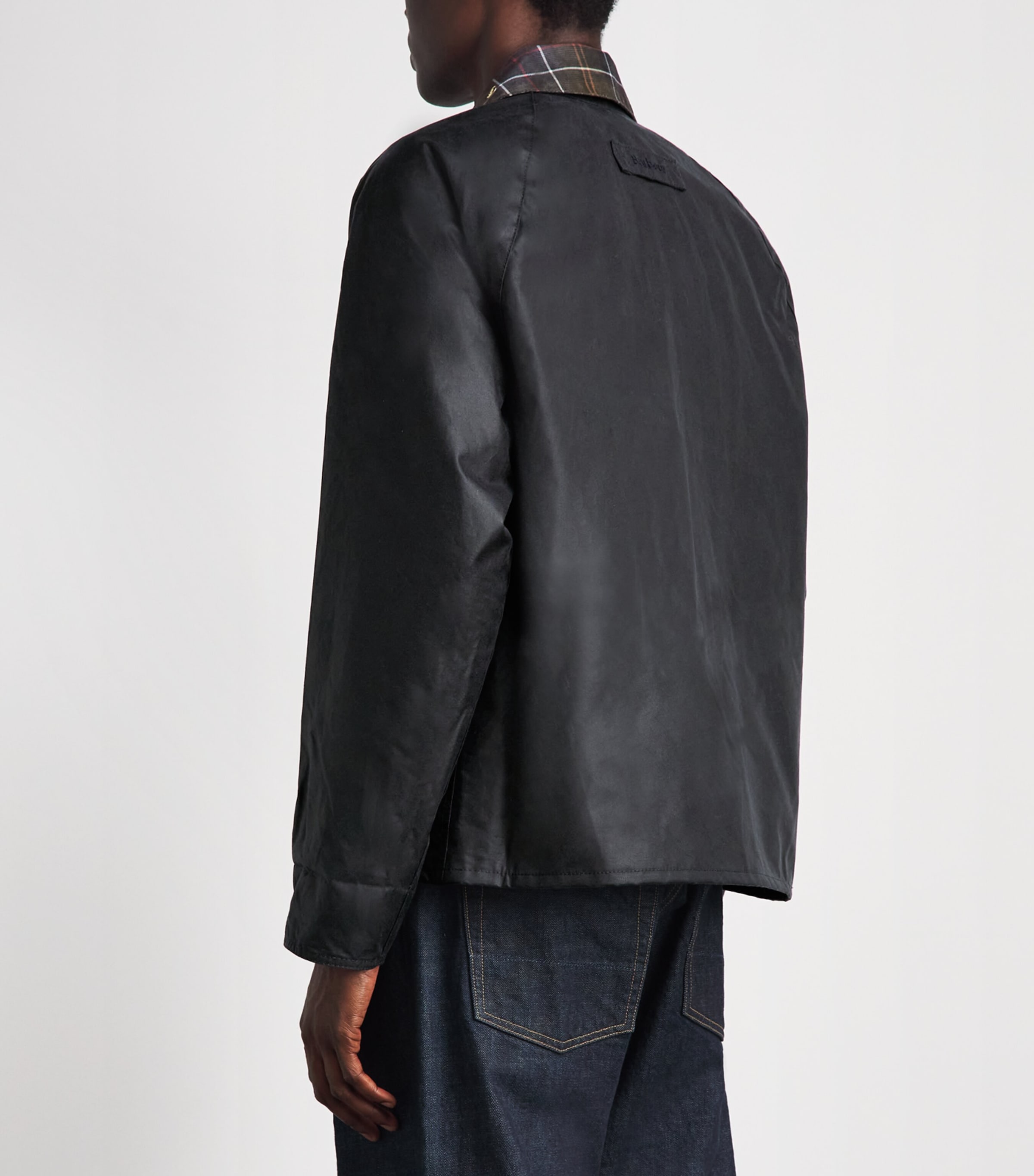 Barbour Mens Waxed Cotton Icons Spey Jacket Navy Image 5