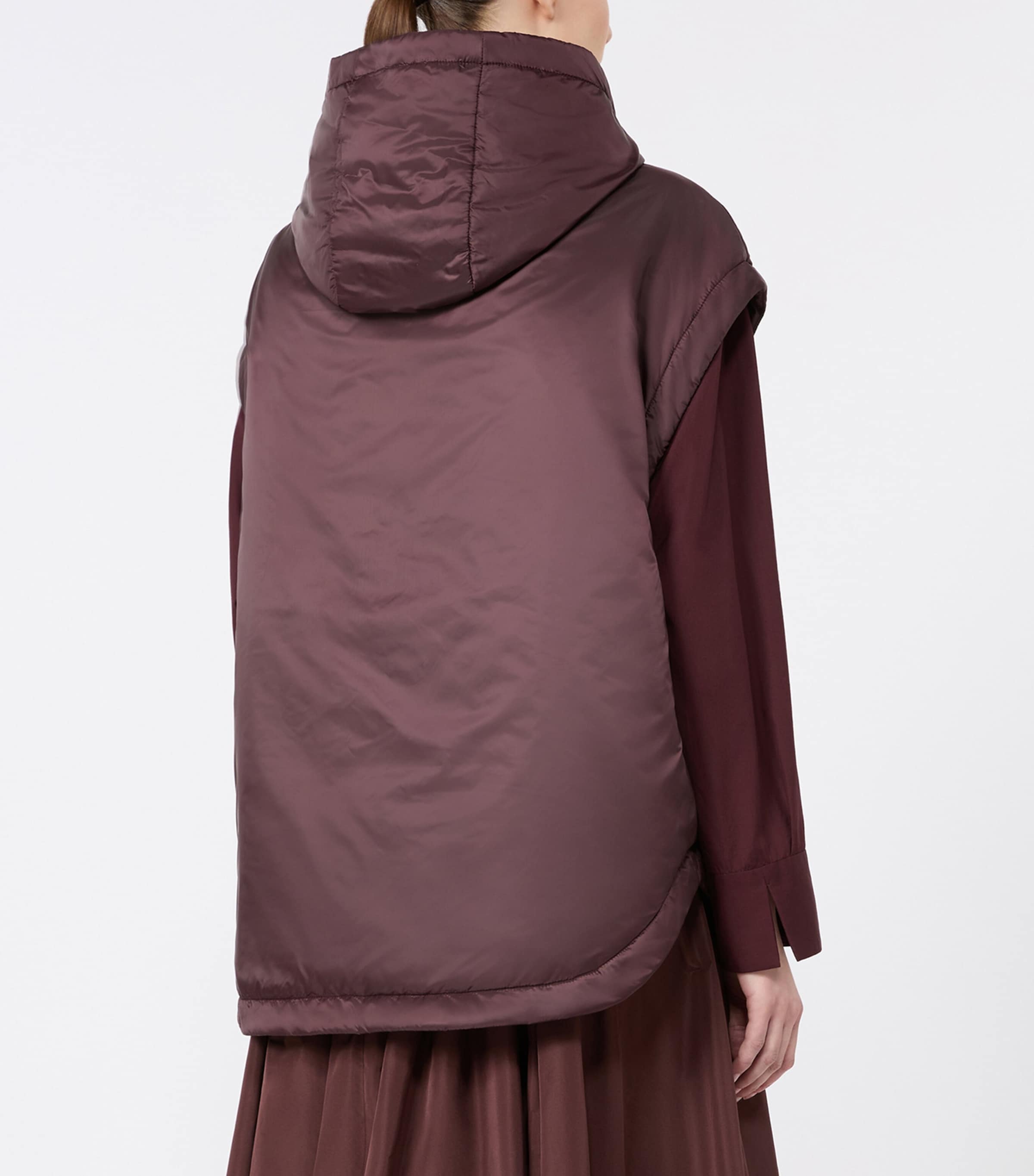 Max Mara Womens The Cube Sleeveless Jacket Bordeaux Image 4