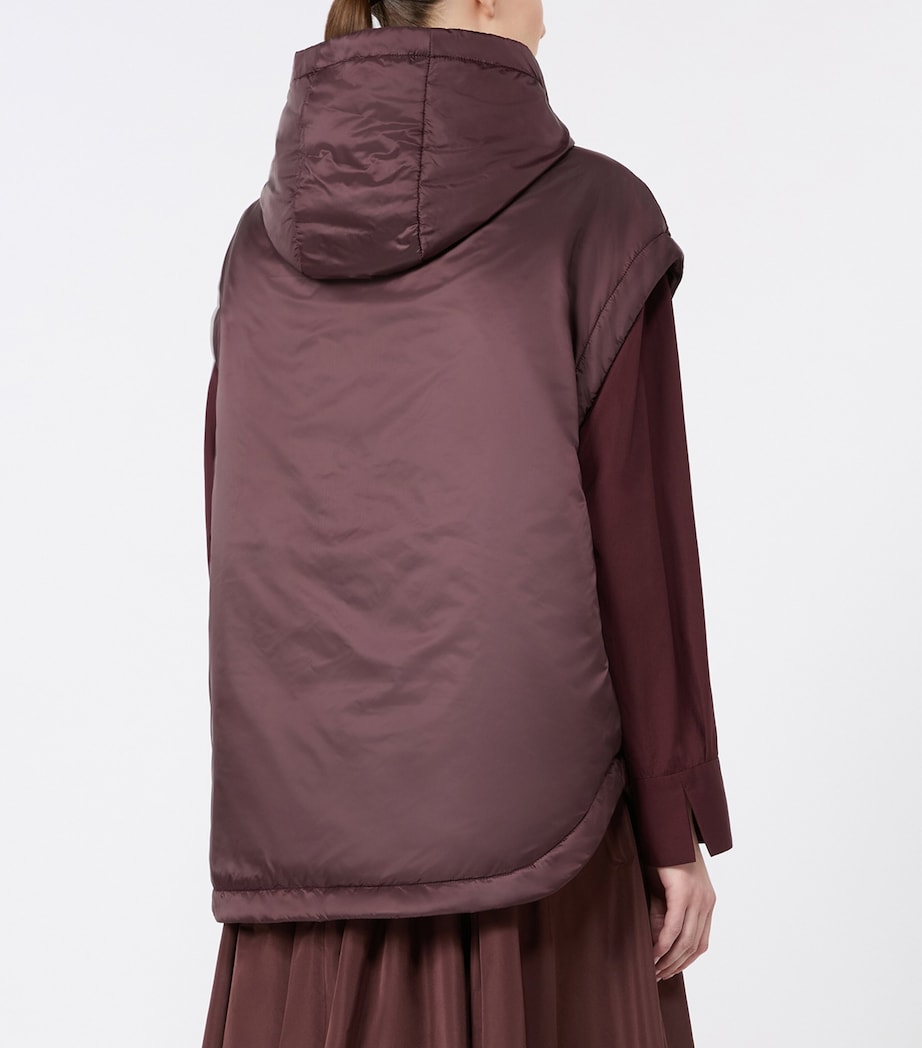 Max Mara Womens The Cube Sleeveless Jacket Bordeaux Image 4