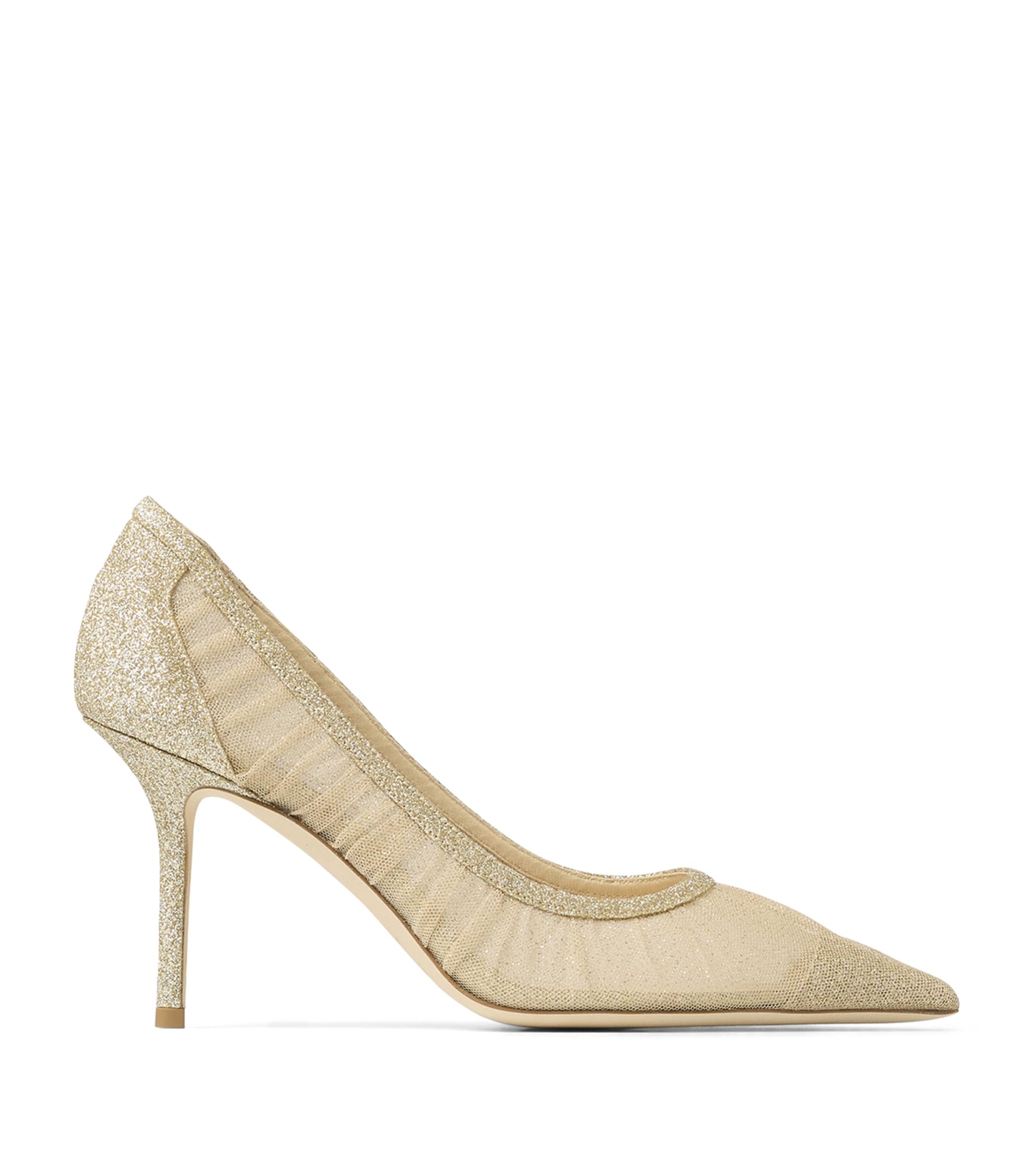 Jimmy Choo Love 85 Glitter Pumps In Gold