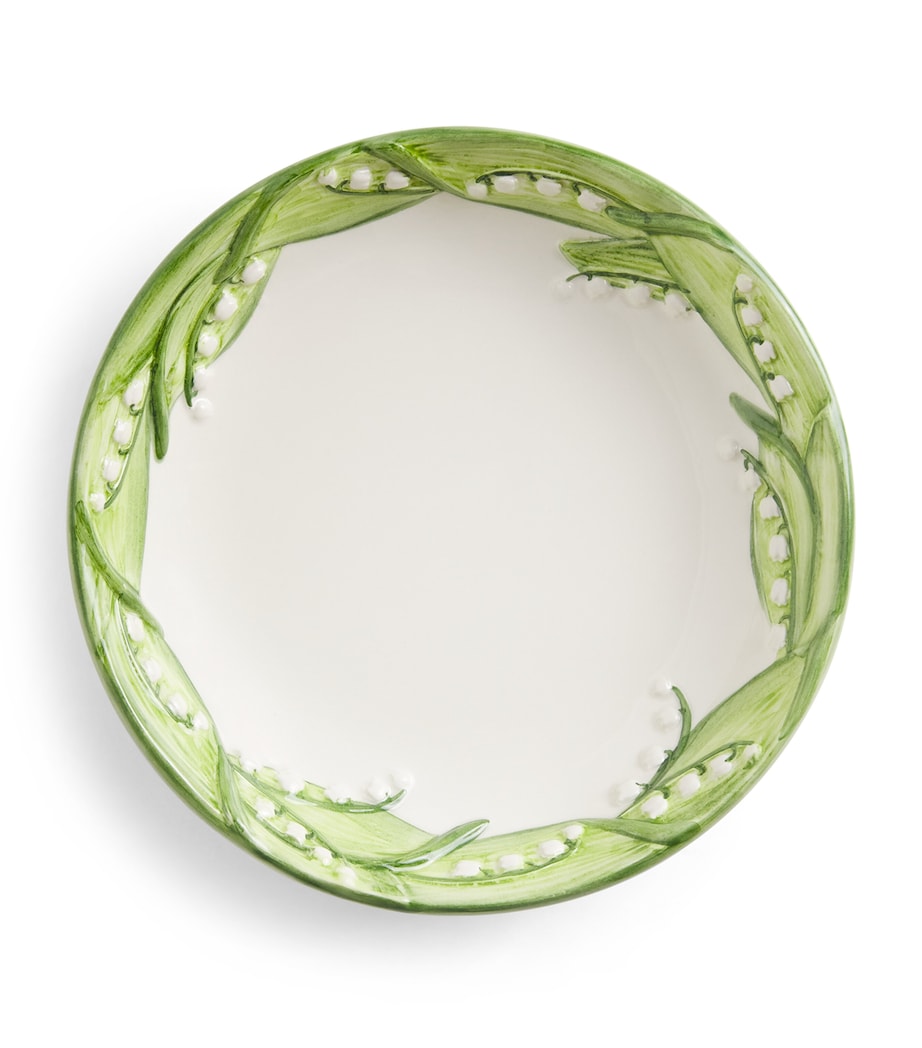 Lilly Of The Valley Pasta Bowl (21cm) WHITE/GREEN Image 1