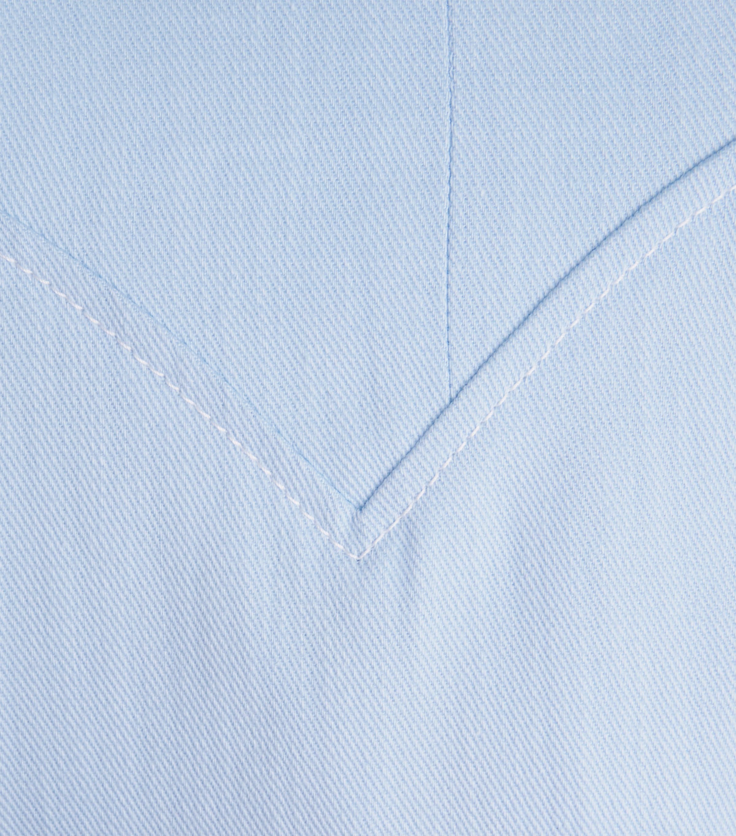 Emilia Wickstead Womens Denim Jody Midi Dress Icy Blue Image 6