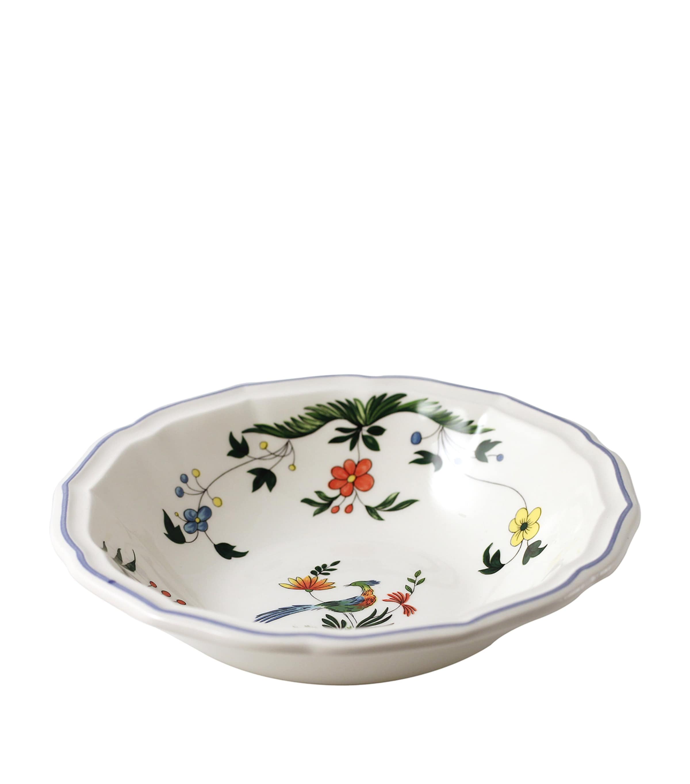 Set of 4 Oiseaux Paradis Cereal Bowls (18cm) WHITE, BLUE, GREEN Image 2