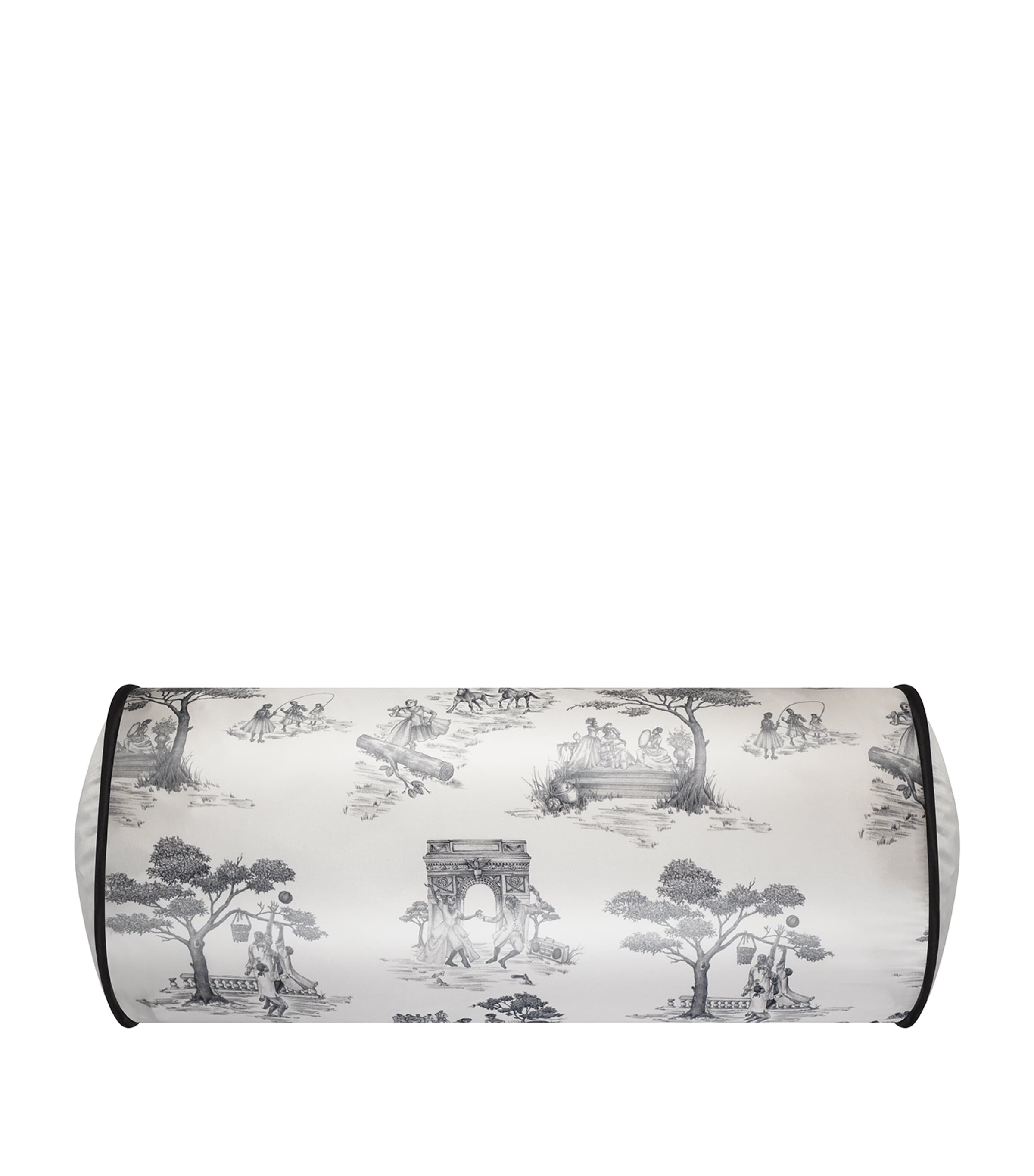 Shop Gingerlily X Sheila Bridges Harlem Toile Print Bolster Cushion In Ivory