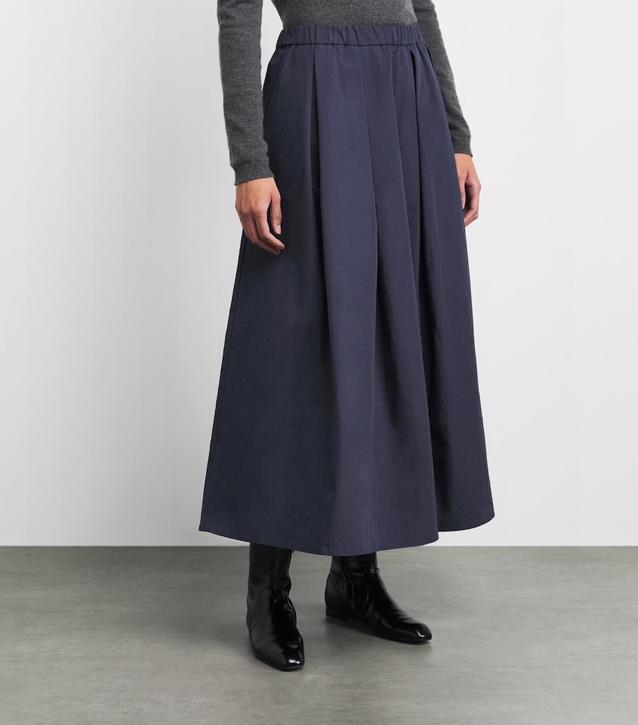 Stylein Womens Cotton-Blend Sorina Midi Skirt Midnight Image 4
