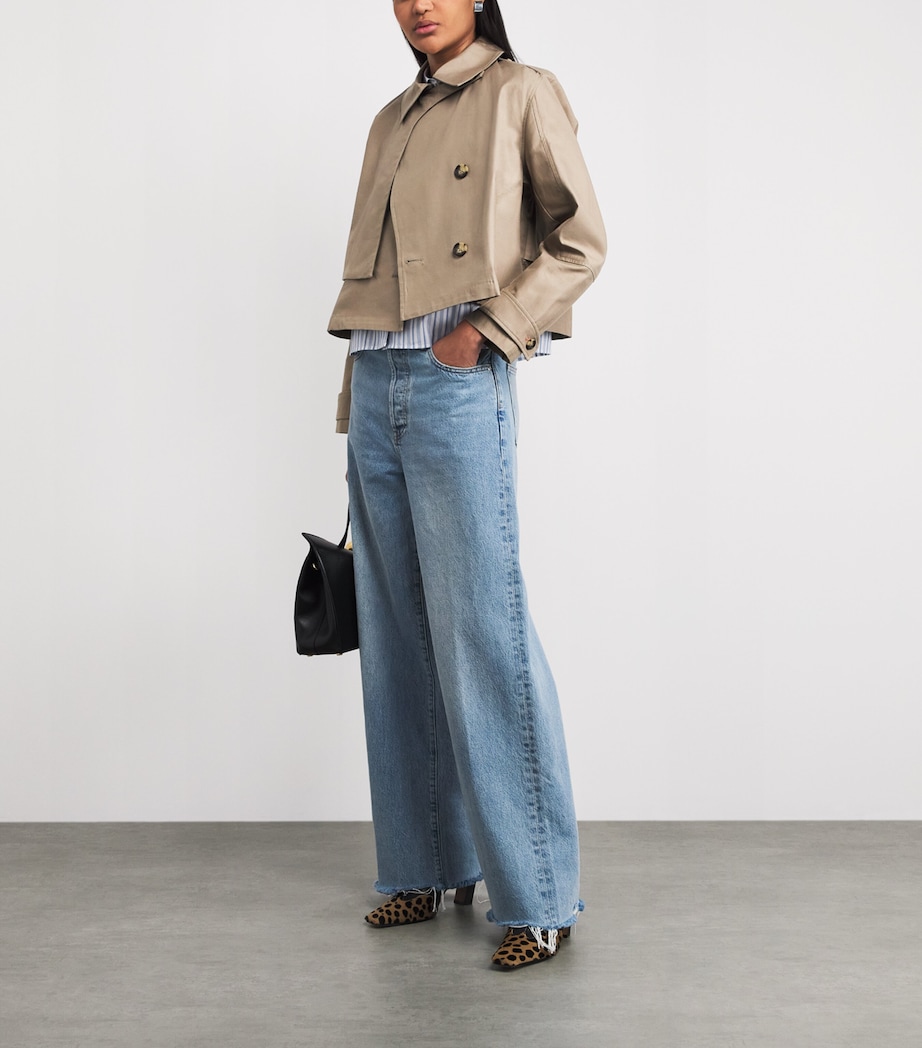 Rag & Bone Womens Cotton Jamie Trench Coat Khaki Image 2