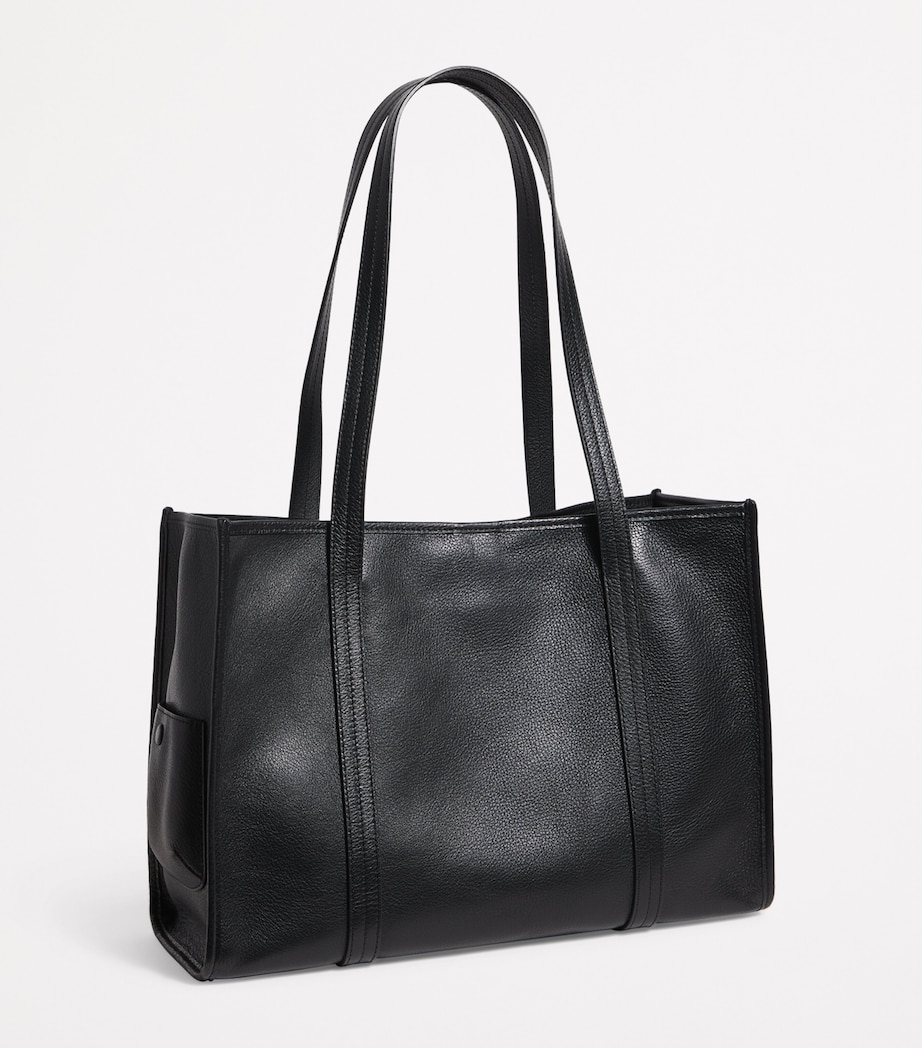 Leather Tote Bag BLACK Image 3
