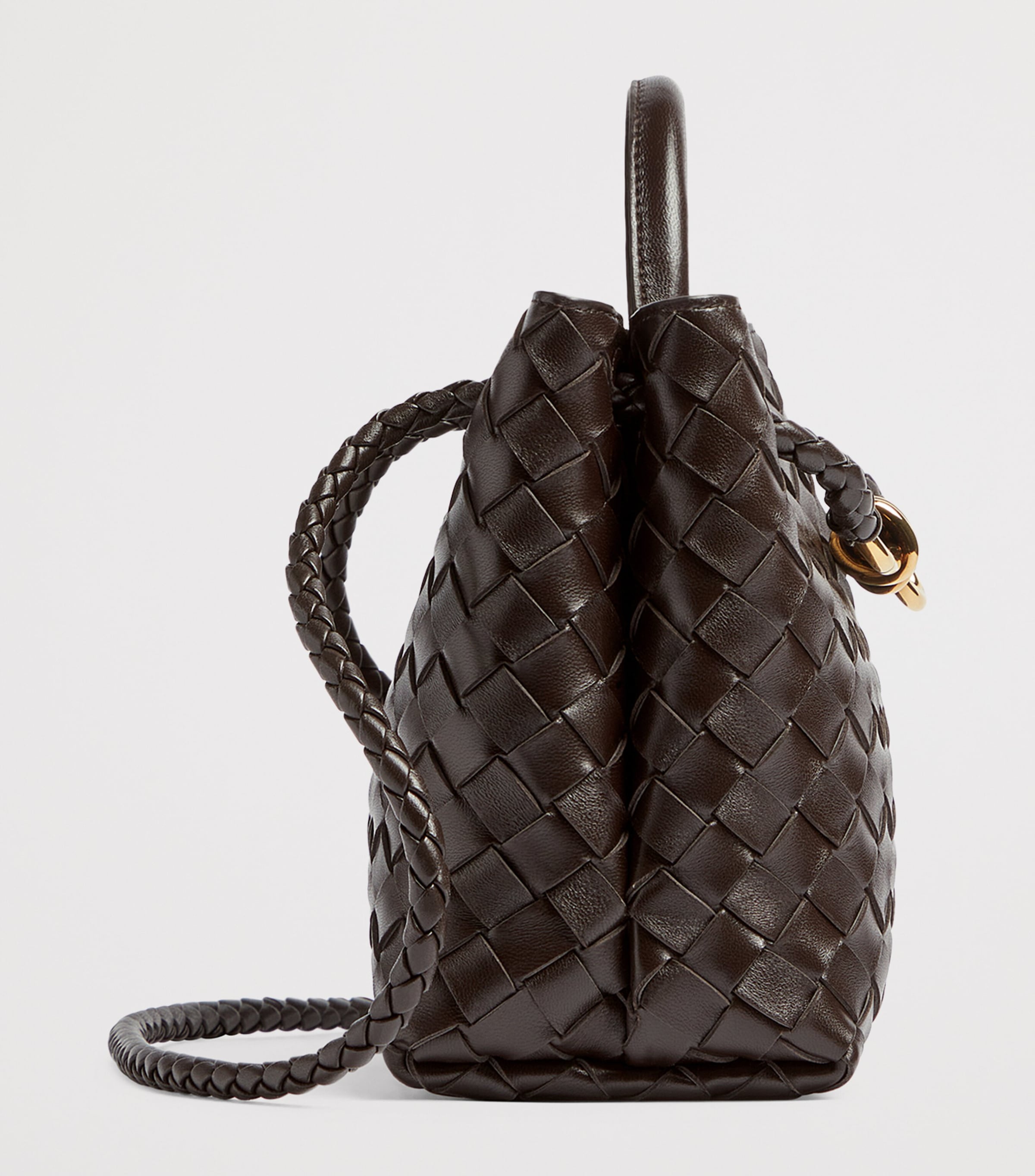 Small Leather Andiamo Top-Handle Bag FONDANT-M BRASS-FOND Image 6