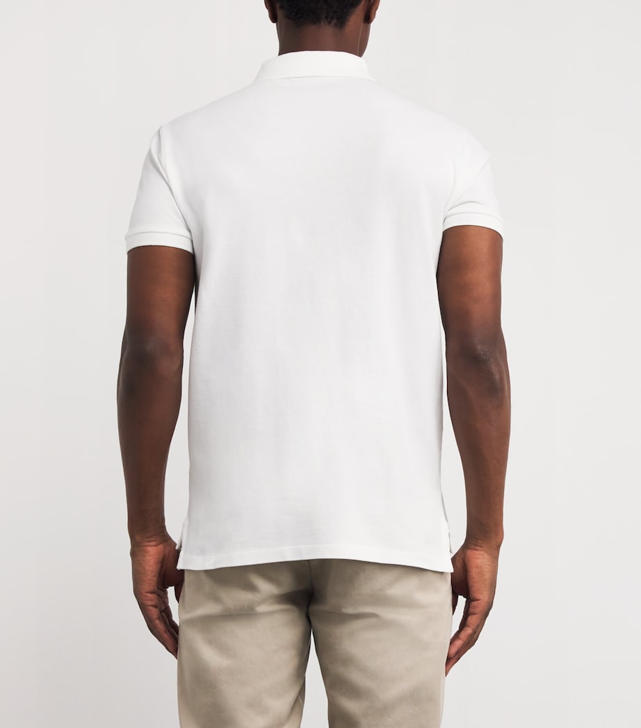 Cotton Mesh Custom-Fit Polo Shirt WHITE Image 4