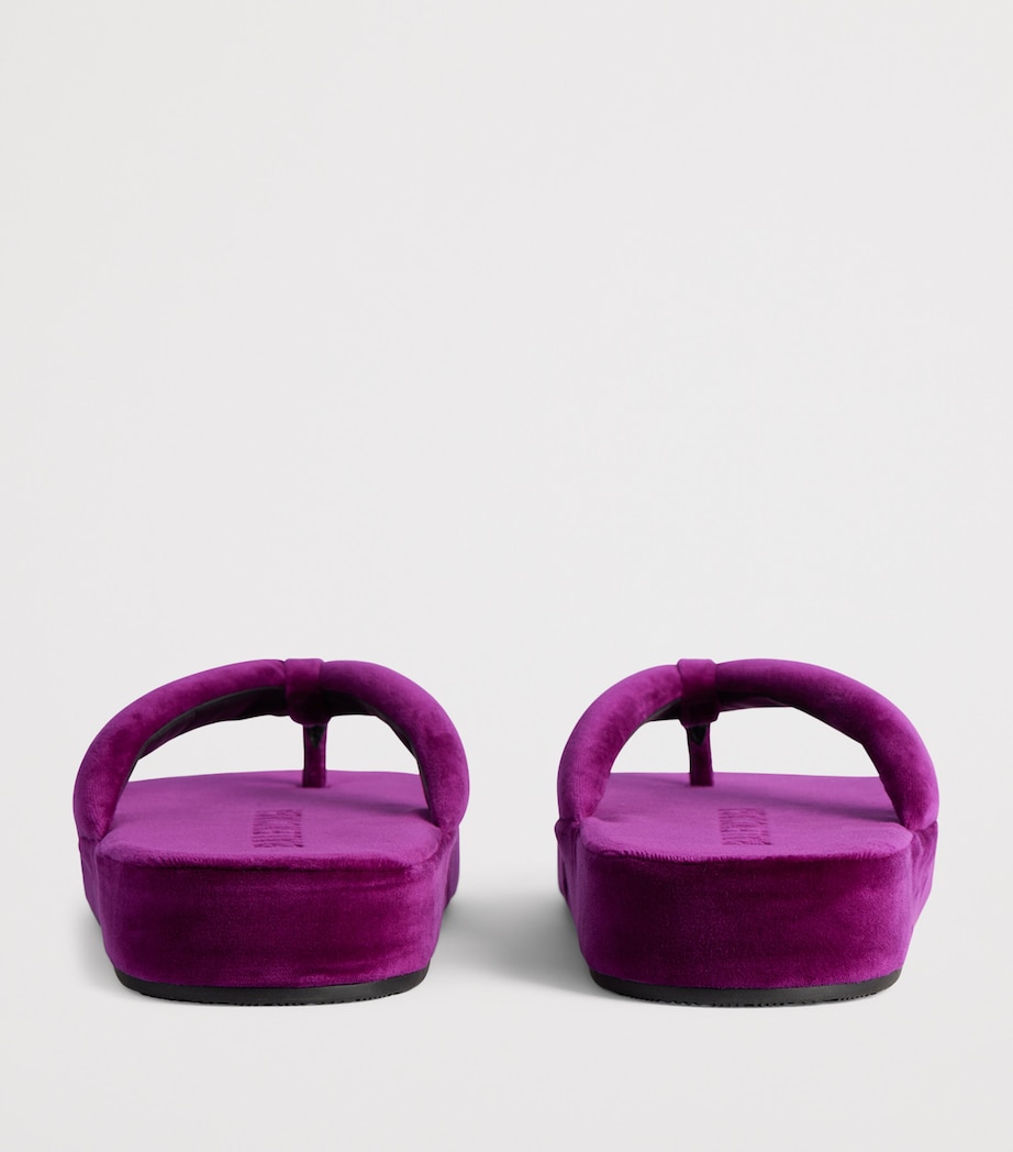 Balenciaga Velvet Jet Lag Flatform Flip Flops Image 5