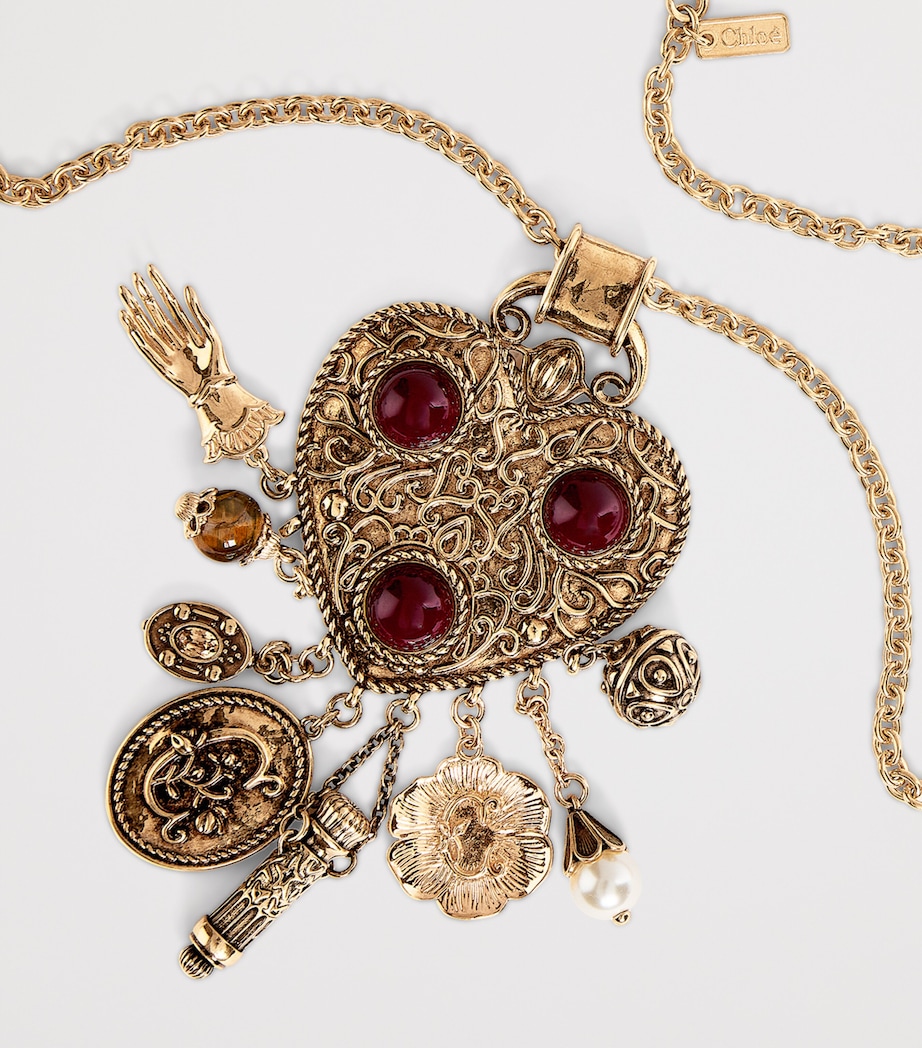 Eclectic Charm Necklace BURGUNDY Image 4