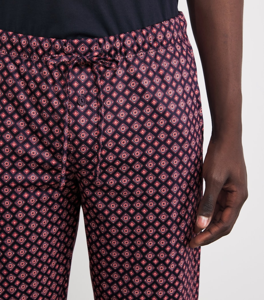 Cotton Night & Day Lounge Trousers 3035 BLUE GEMS PRINT Image 7