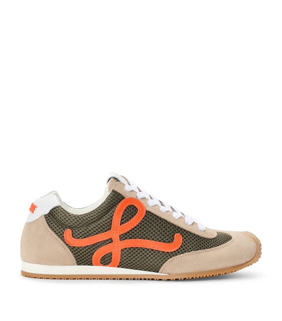 LOEWE Mesh Ballet Runner 2.0 Sneakers Khaki Green/orange Image 1