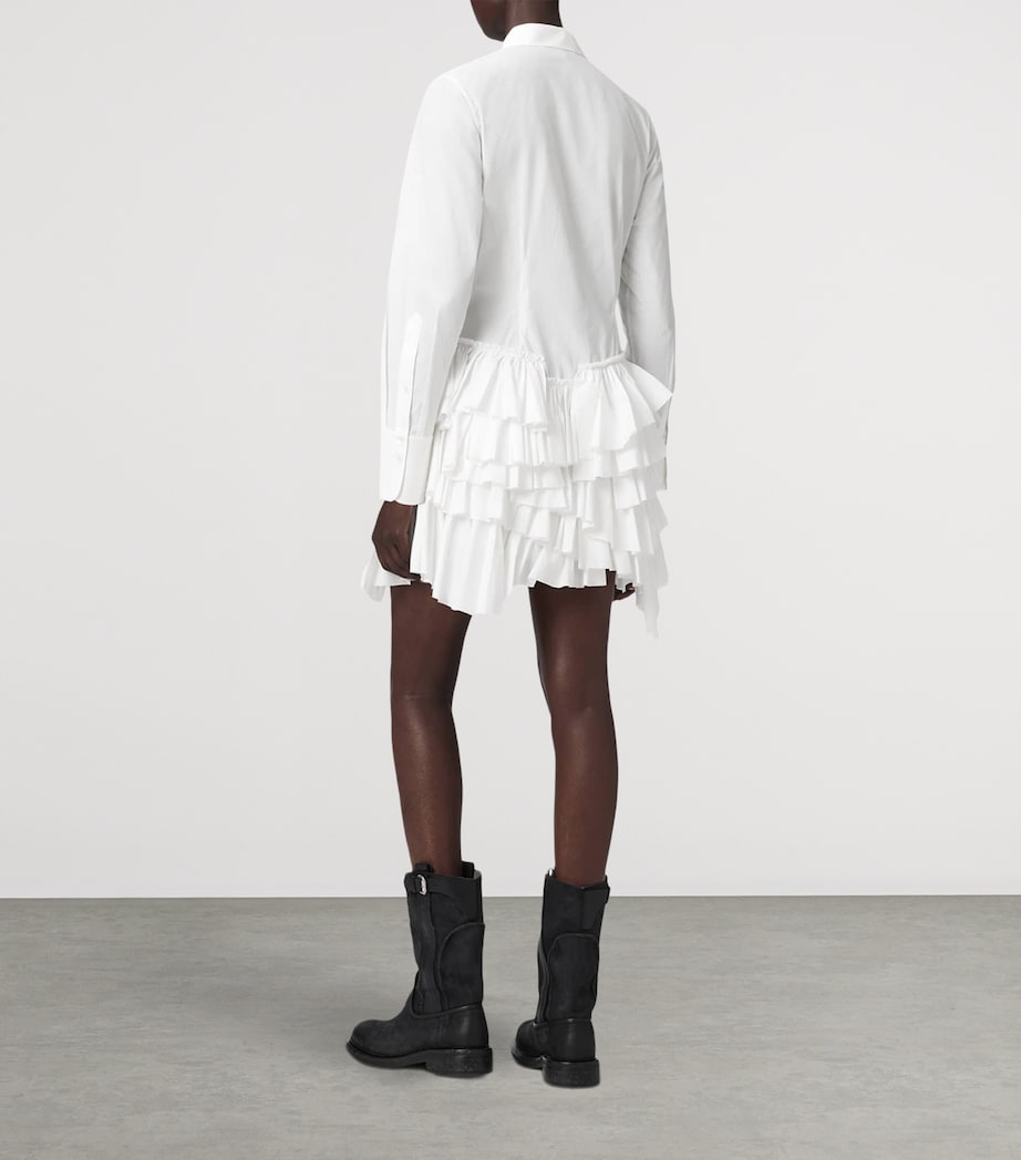 AllSaints Womens Organic Cotton Kristi Shirt Dress Optic White Image 4