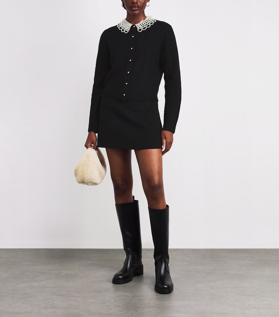 Wool-Blend Cardigan BLACK Image 2