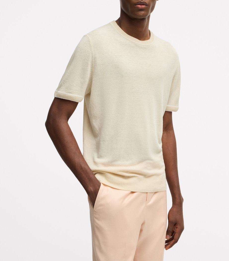 Linen-Blend Knitted T-Shirt 131 Image 2