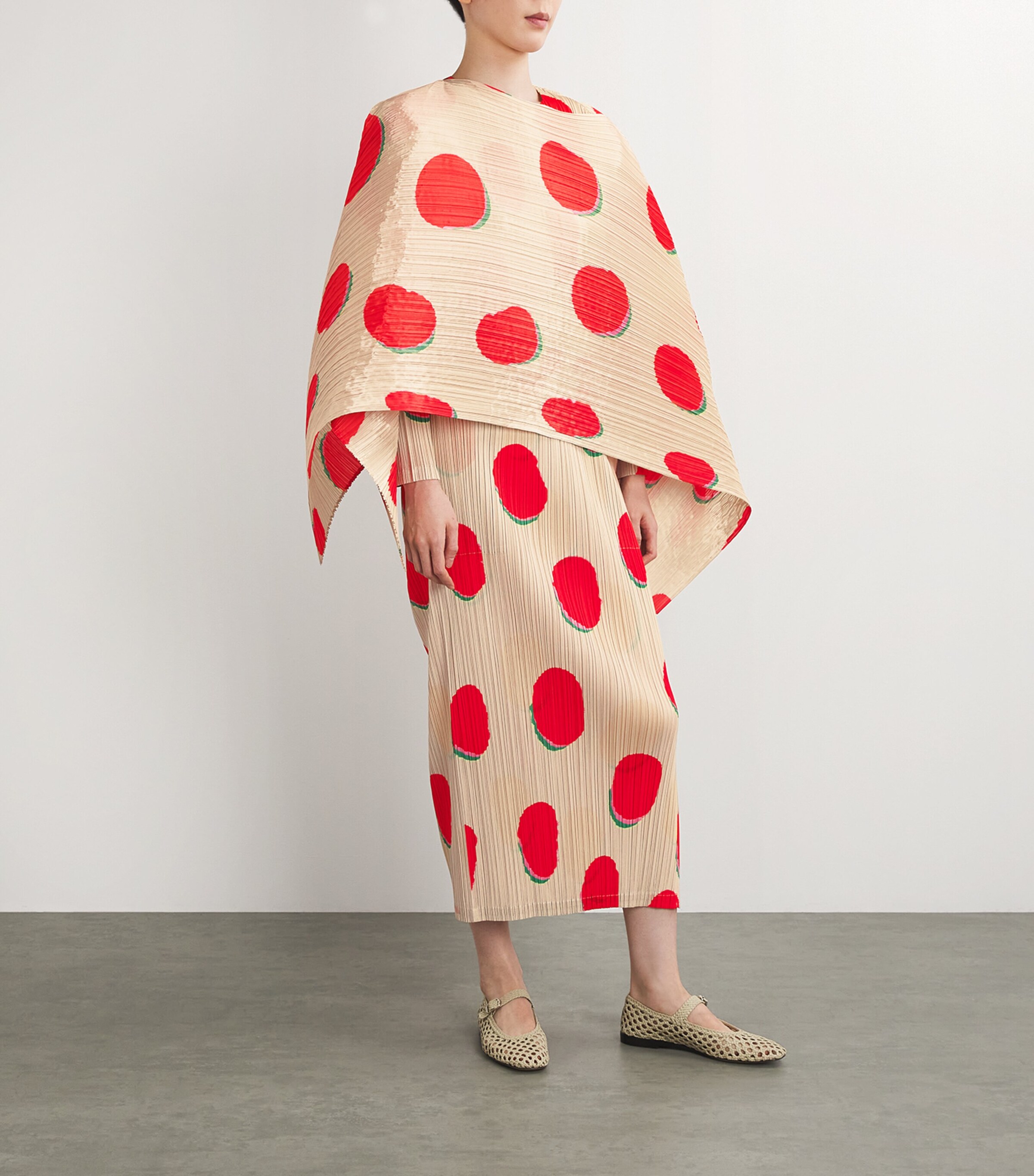 プリーツプリーズ　ストール　BEAN DOTS MADAME-T プリーツプリーズストールBEAN DOTS MADAME-T