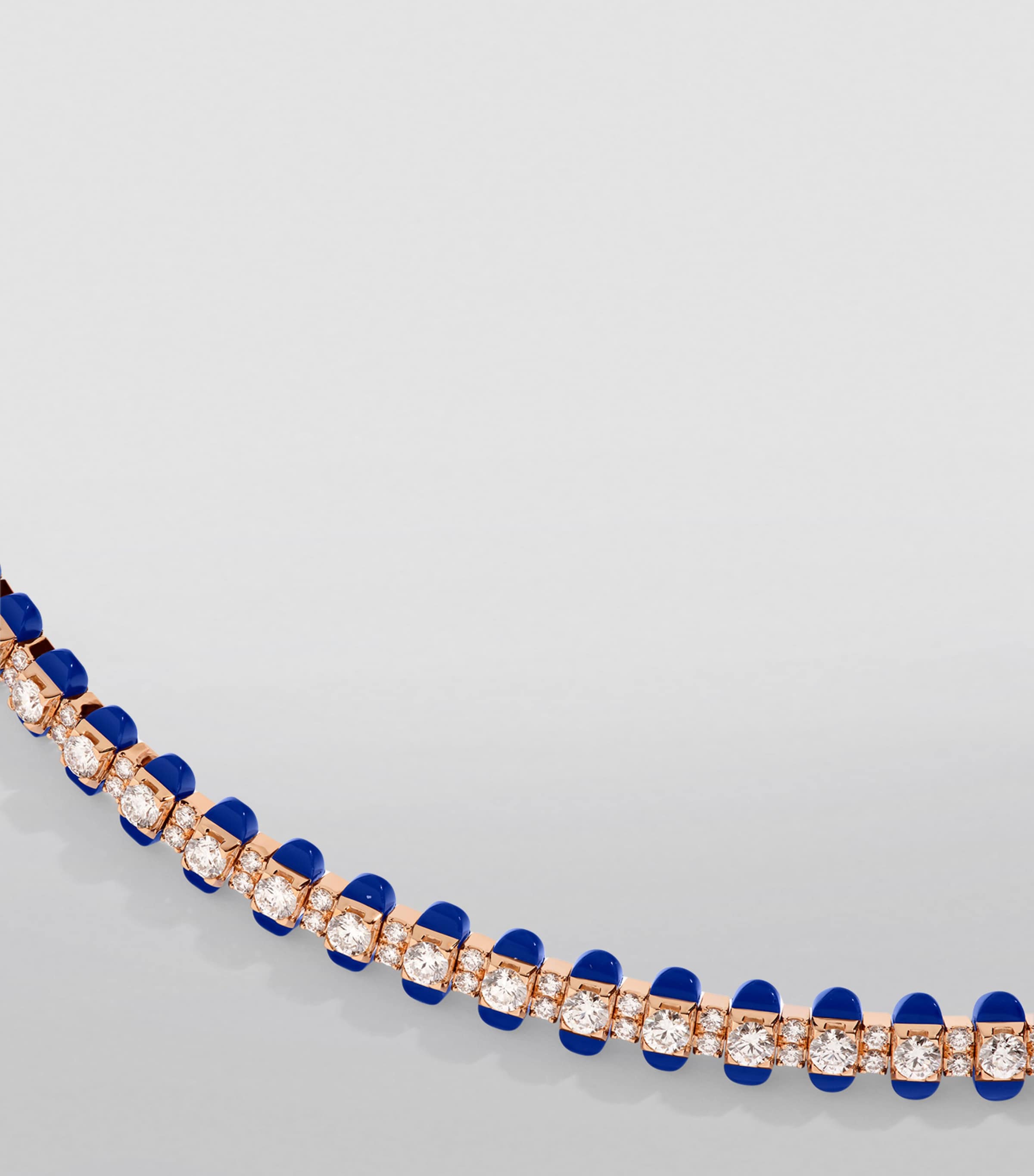 Rose Gold, Diamond and Lapis Lazuli Tip-Top Tennis Bracelet ROSE GOLD Image 2