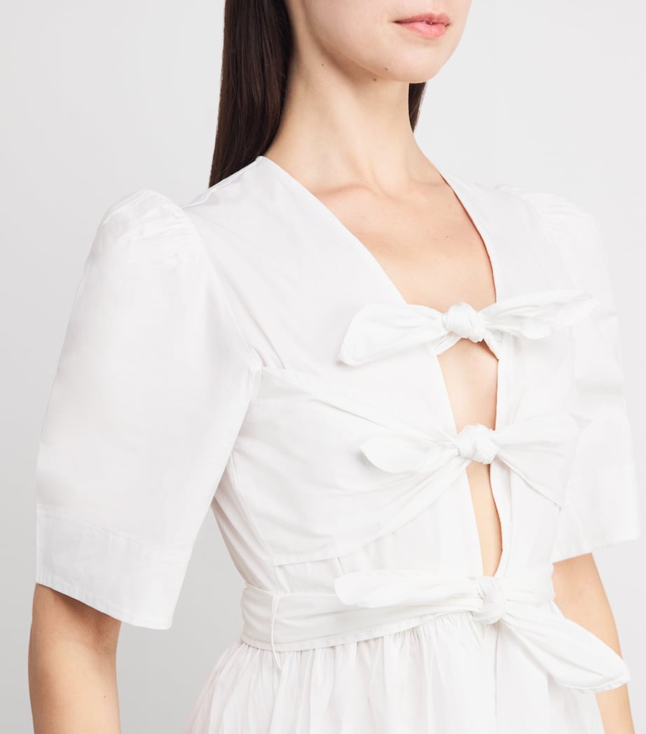 Tie-Detail Midi Dress 151 BRIGHT WHITE Image 4