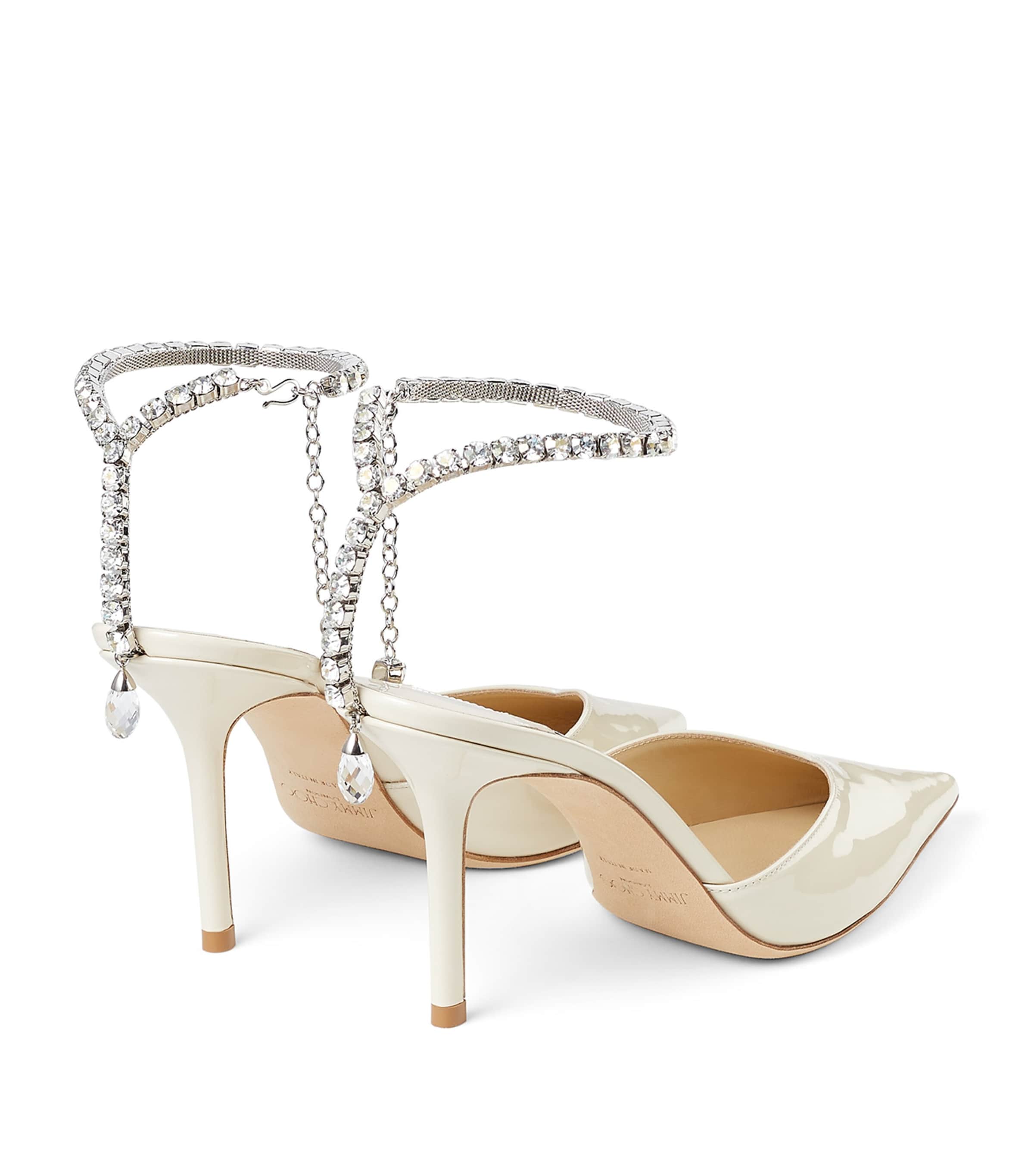 Saeda 85 Patent Pumps LINEN/CRYSTAL Image 3