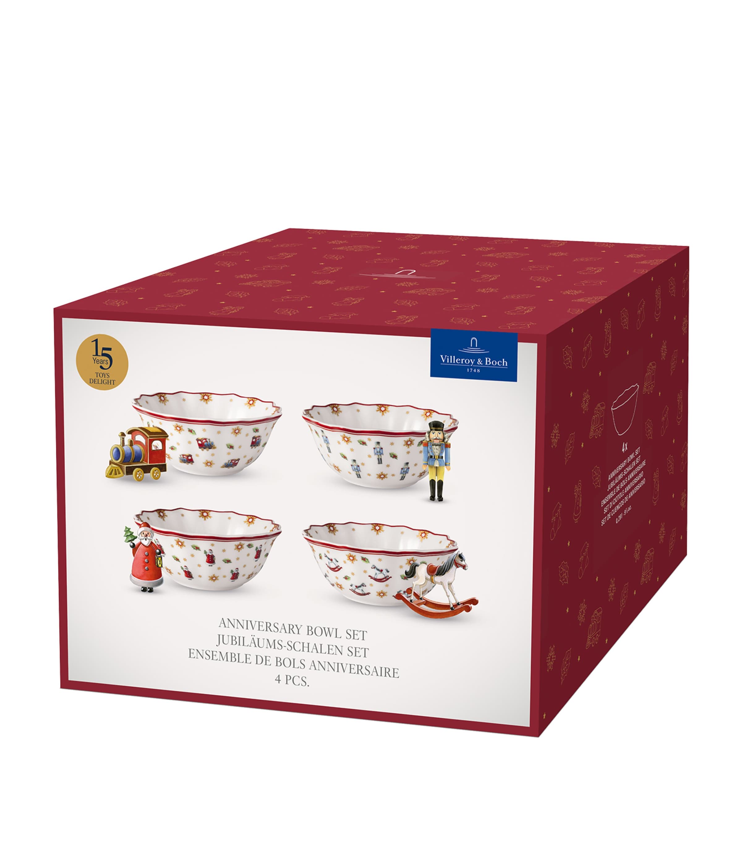 Porcelain Toy's Delight Anniversary Bowls (Set of 4) MULTI Image 3