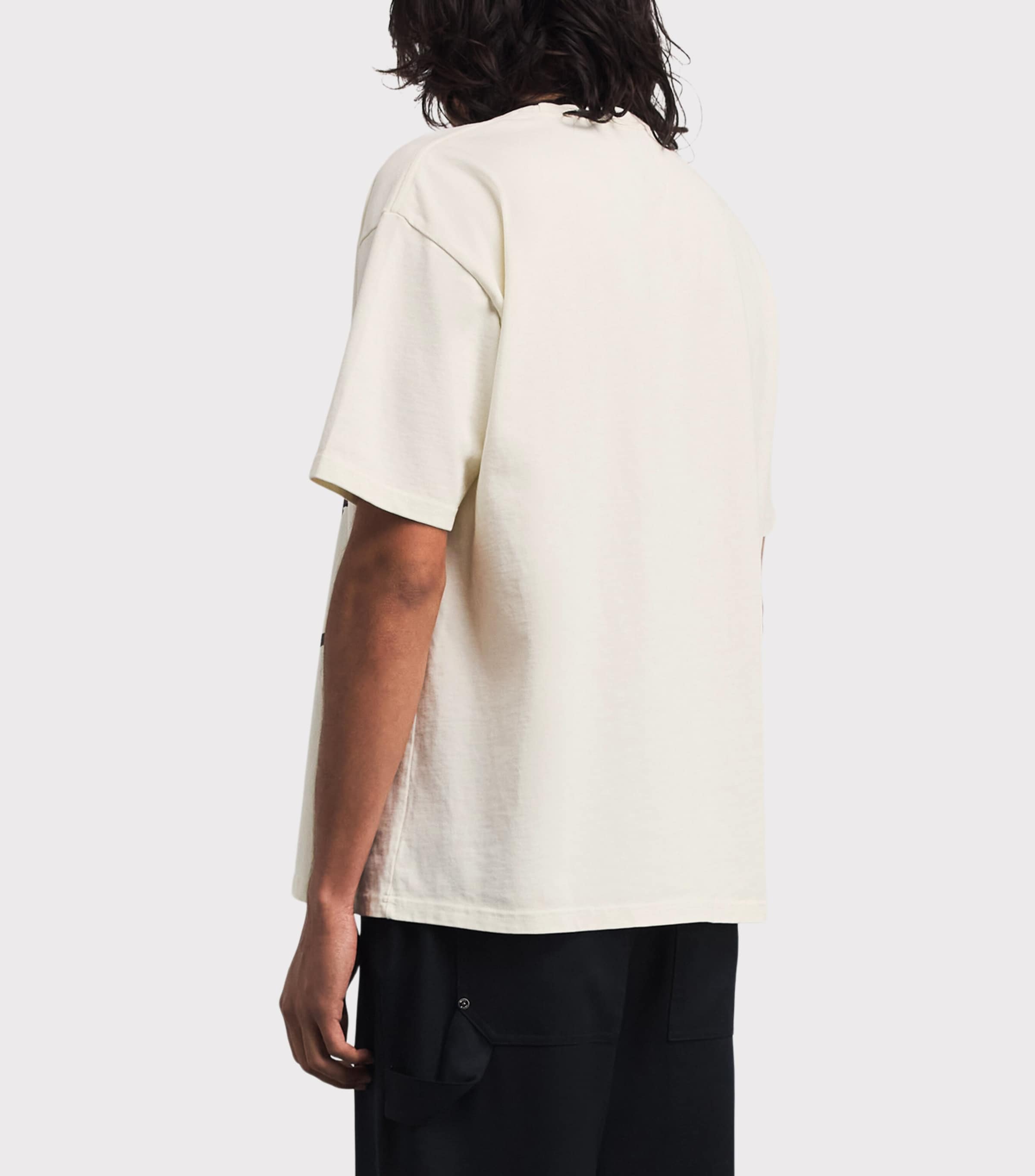 Rhude Mens Cotton Du Monde 91 T-Shirt Vntg Wht/rd/blk Image 5