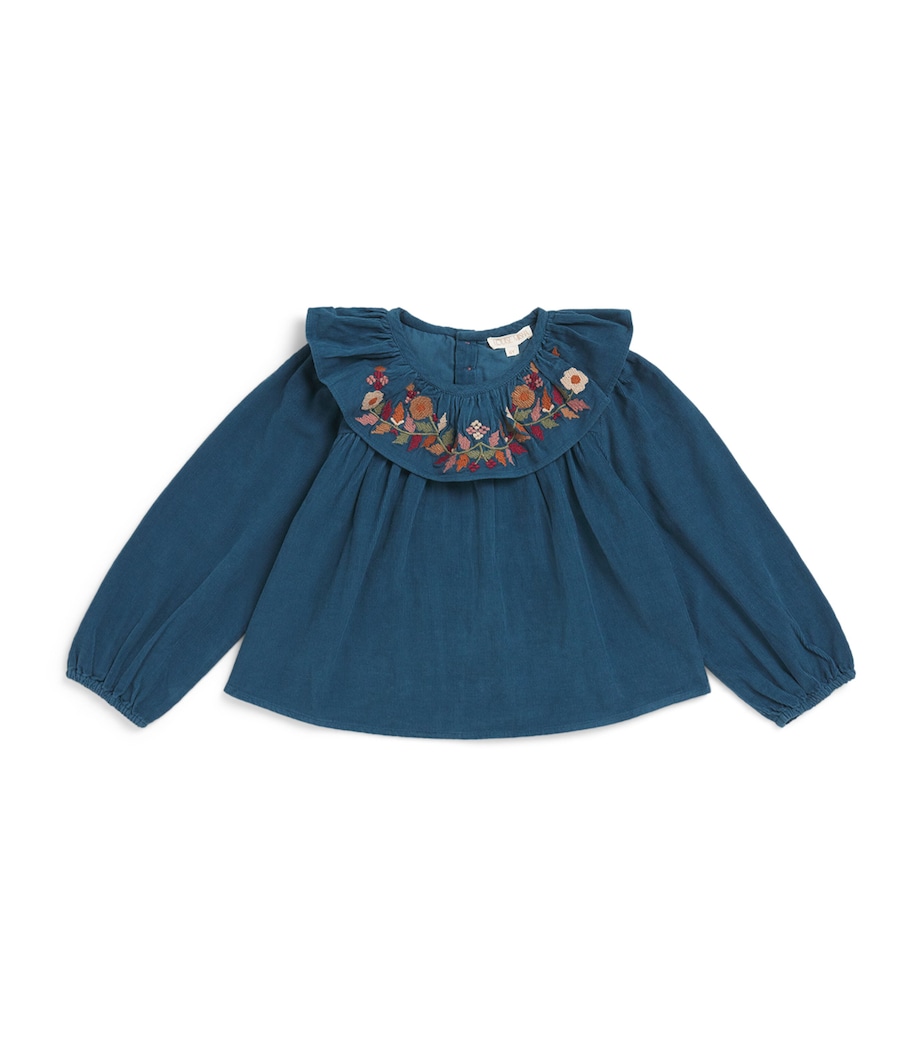 Corduroy Enelia Blouse DEEP BLUE Image 1