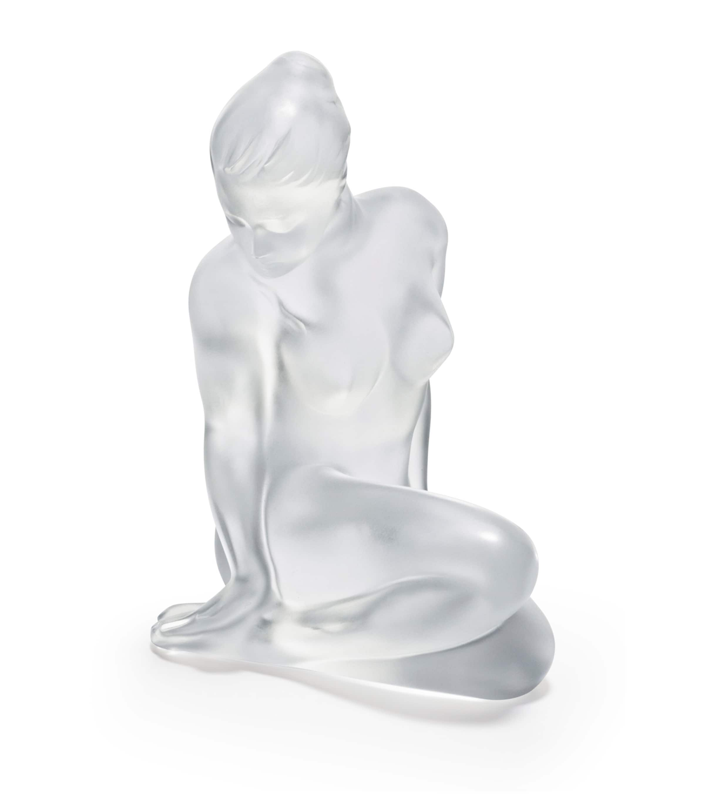 Lalique Crystal Flore Sculpture In White