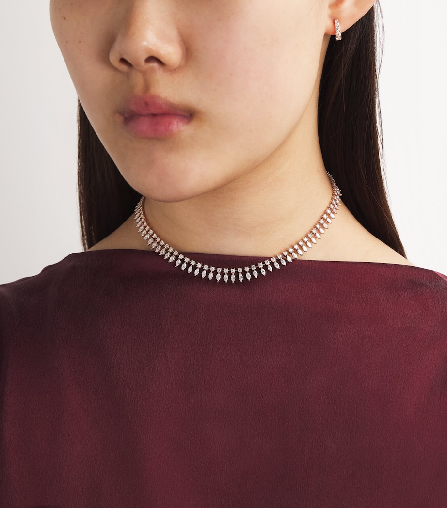 Rose Gold and Marquise Diamond Choker ROSE GOLD Image 4