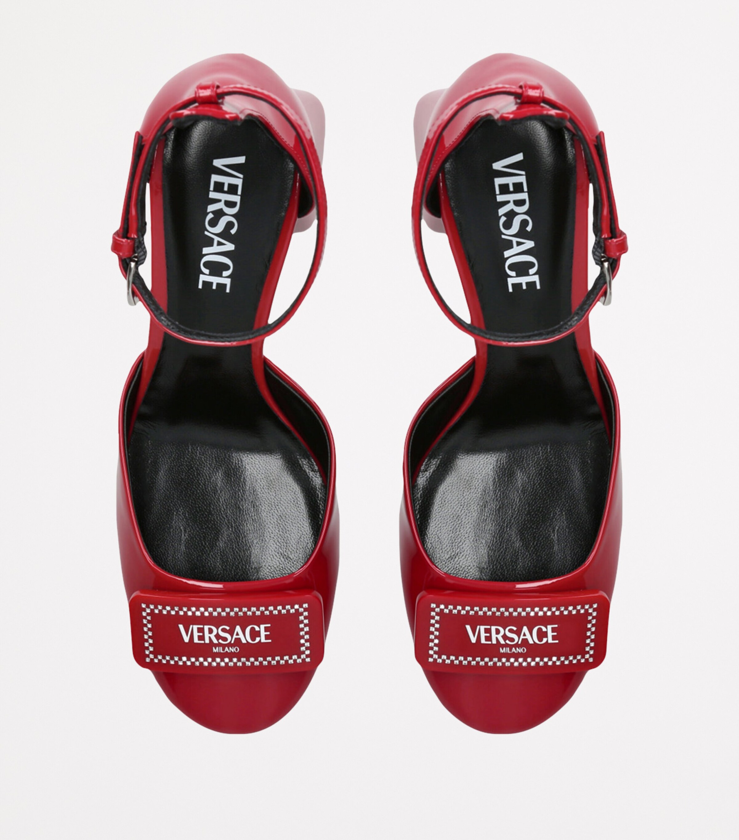 Versace Patent Leather D’Orsay Pumps 70 Red Image 4