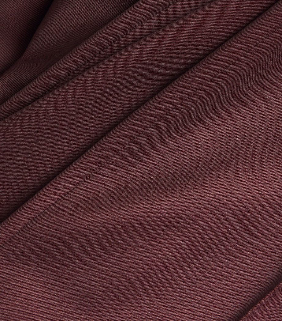 Virgin Wool Straight Trousers CHERRY Image 5