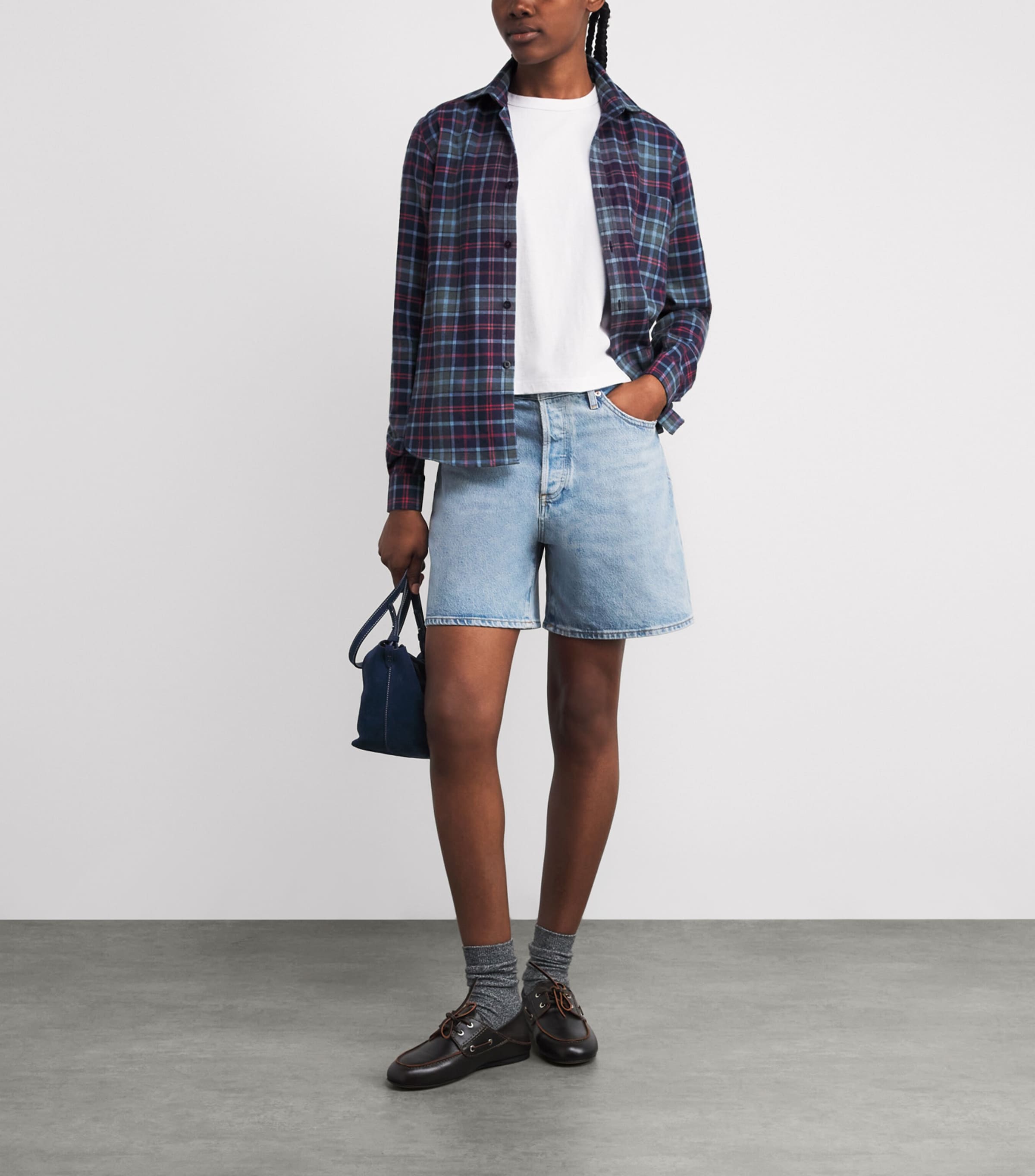 Cotton-Wool Classic Shirt BLUE/RED PLAID Image 2